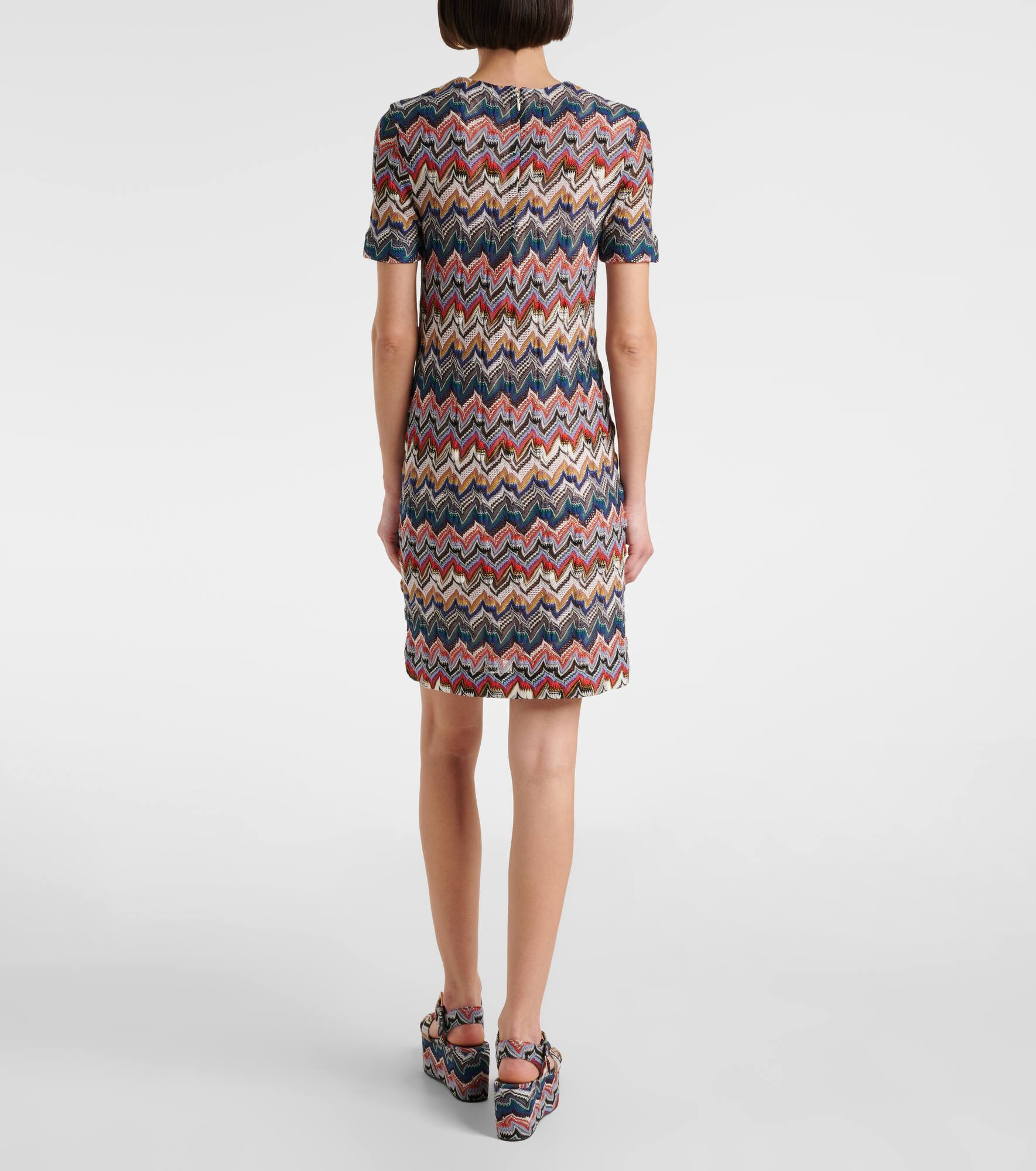 Zigzag lamé minidress - 3