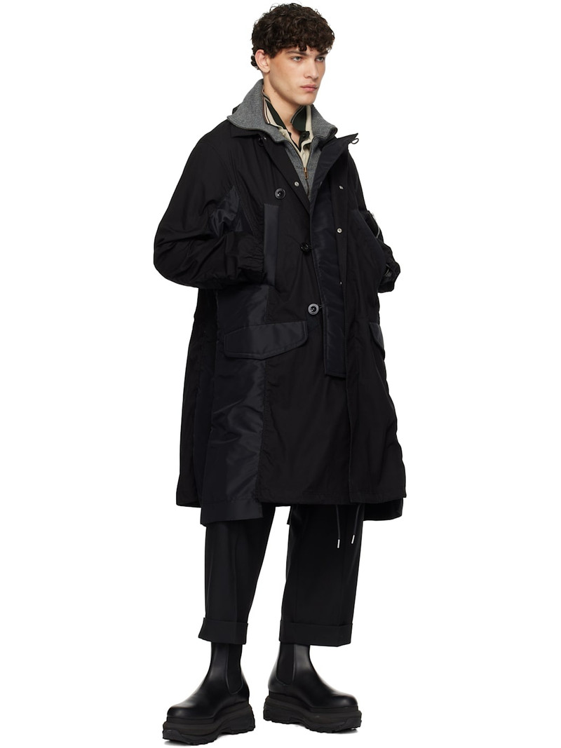 sacai Black Military Coat outlook