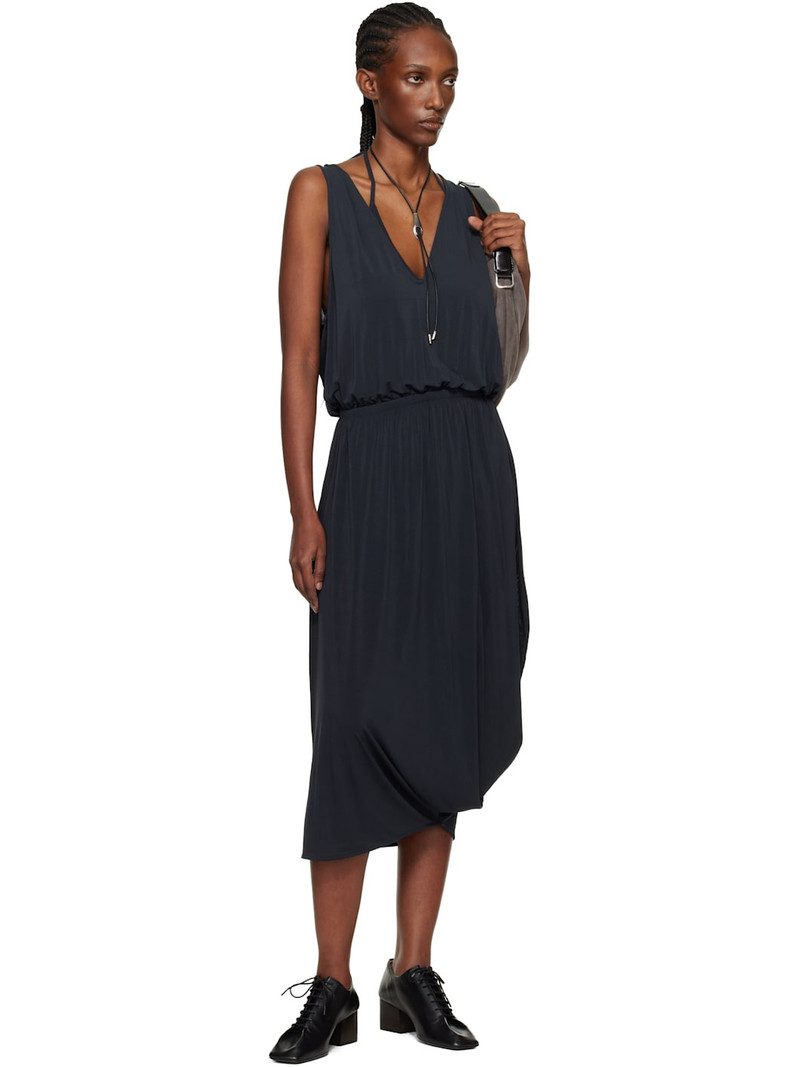 Lemaire Gray Double Layer Drape Maxi Dress outlook