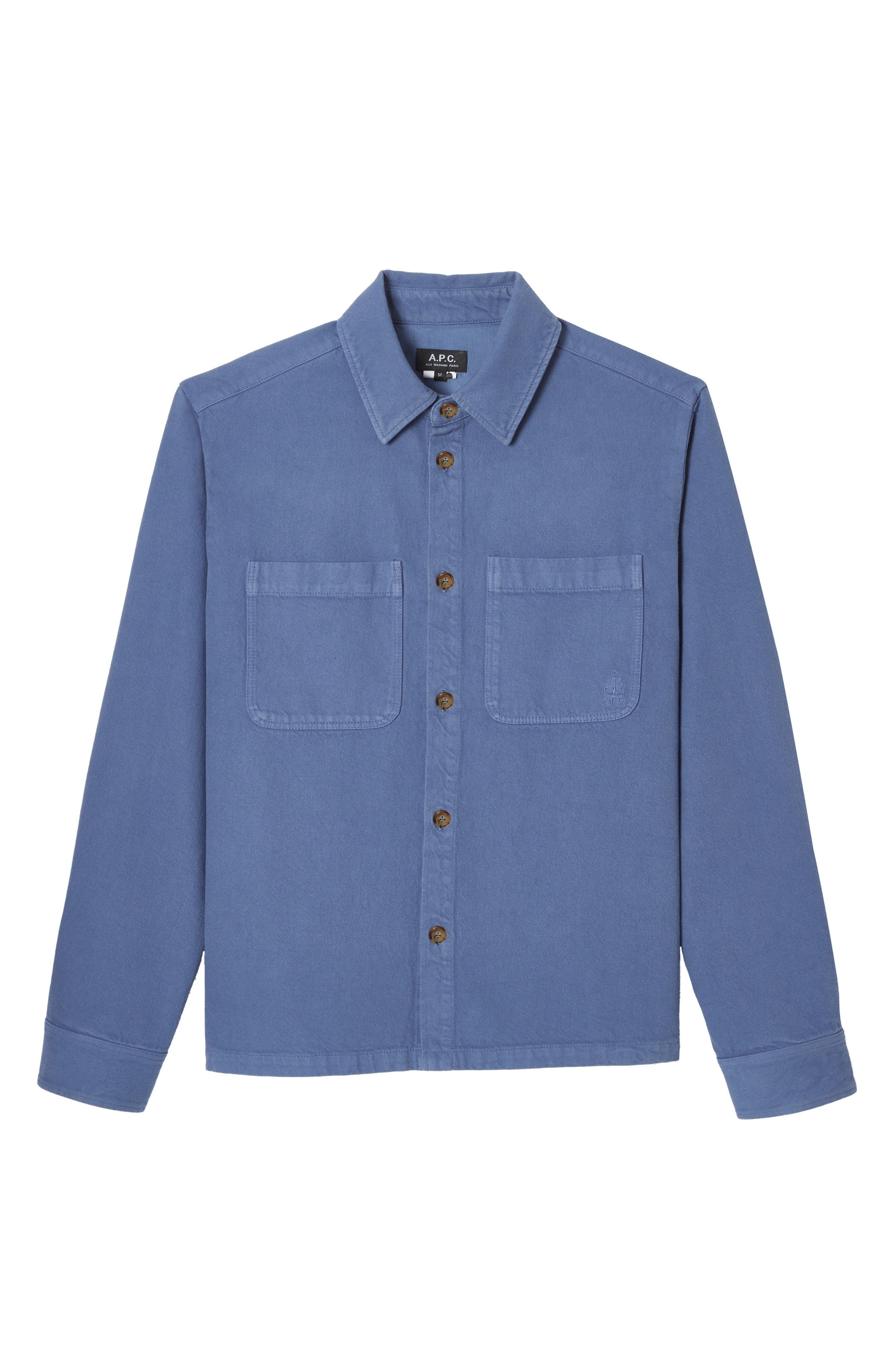 A.P.C. Leon Organic Cotton Jacket in Blue at Nordstrom - 1