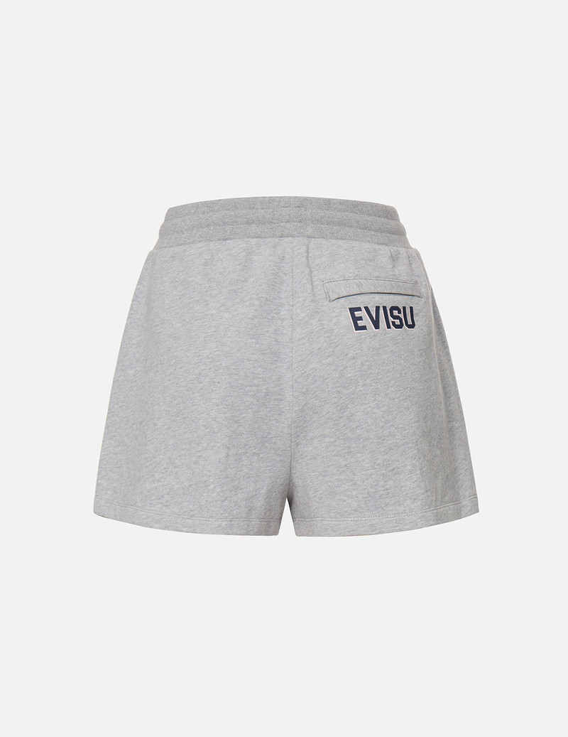 EVISU Seagull and Logo Print Sweat Shorts outlook