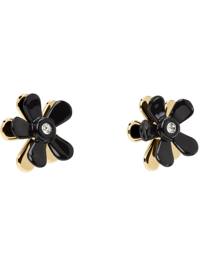 Marni Black & Gold Flower Pop Earrings outlook