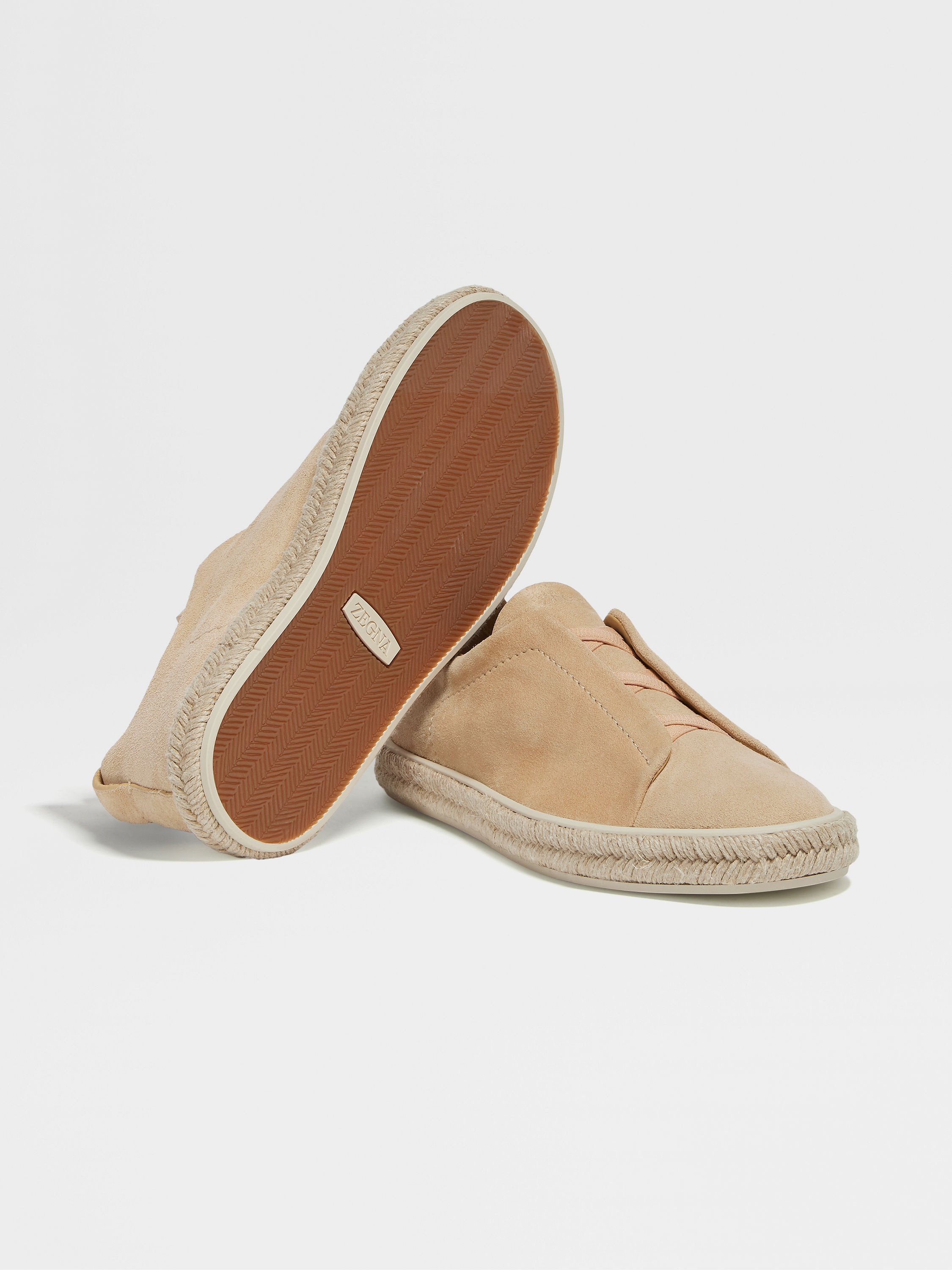 PEACH COLOR DEERSKIN TRIPLE STITCH™ ESPADRILLES - 5