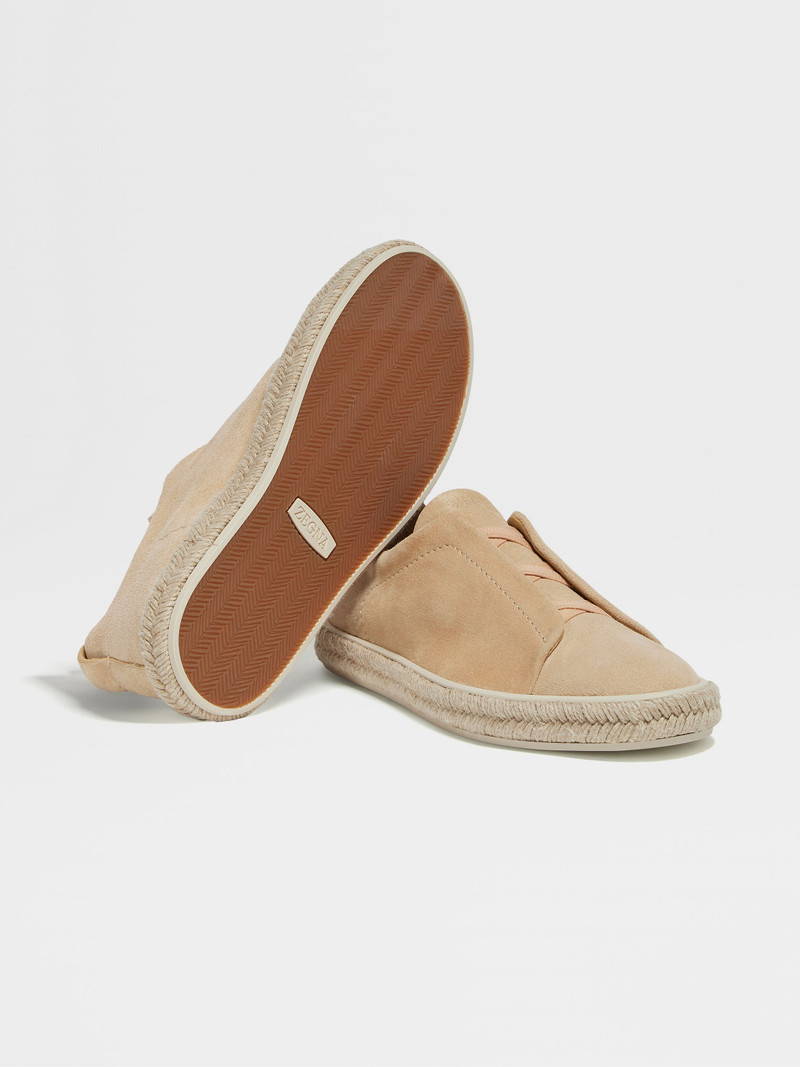 PEACH COLOR DEERSKIN TRIPLE STITCH™ ESPADRILLES 5