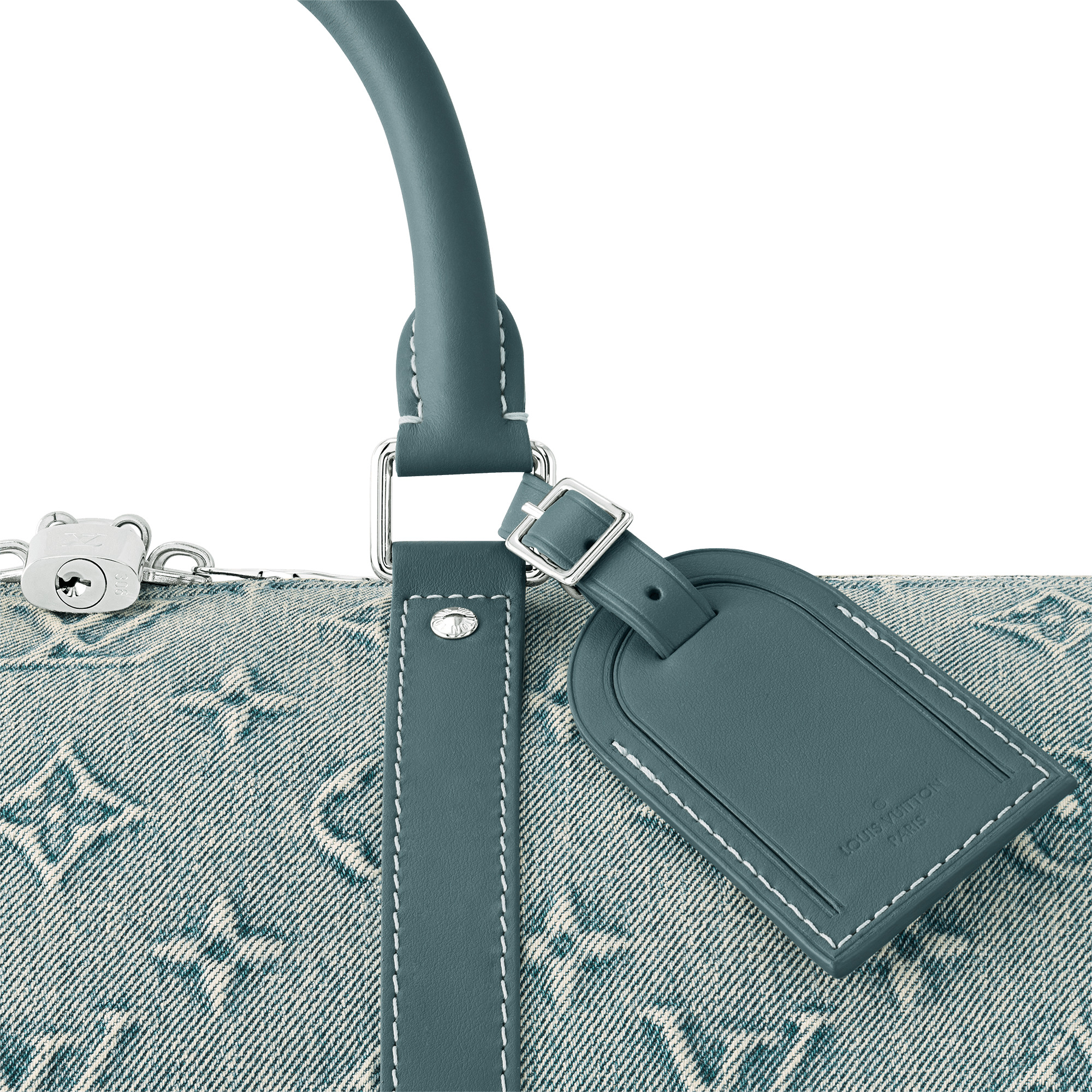 Louis Vuitton Keepall Bandouliere 50 Monogram Washed Denim coated canvas in  Denim Canvas with Silver-tone - US