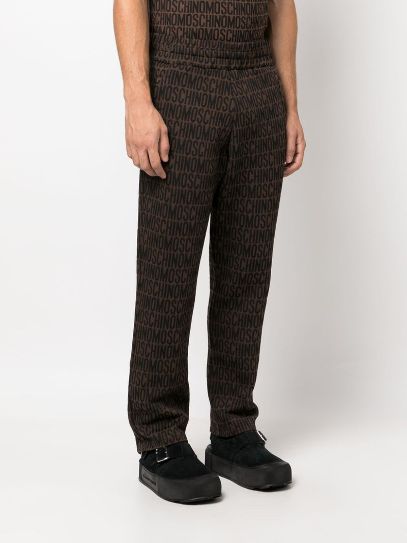 logo-jacquard straight-leg trousers 3