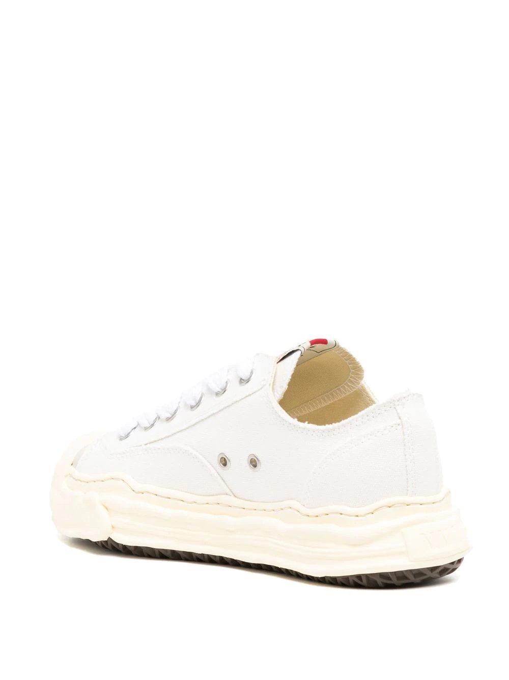 low-top canvas sneakers - 3
