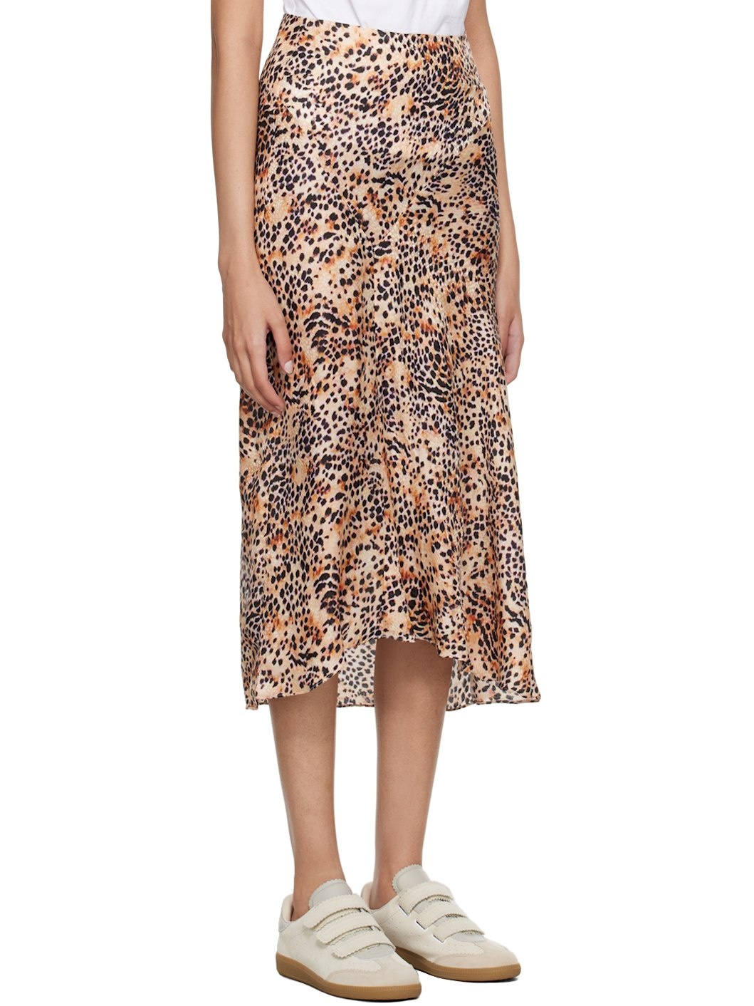 Beige & Black Lisanne Midi Skirt - 2