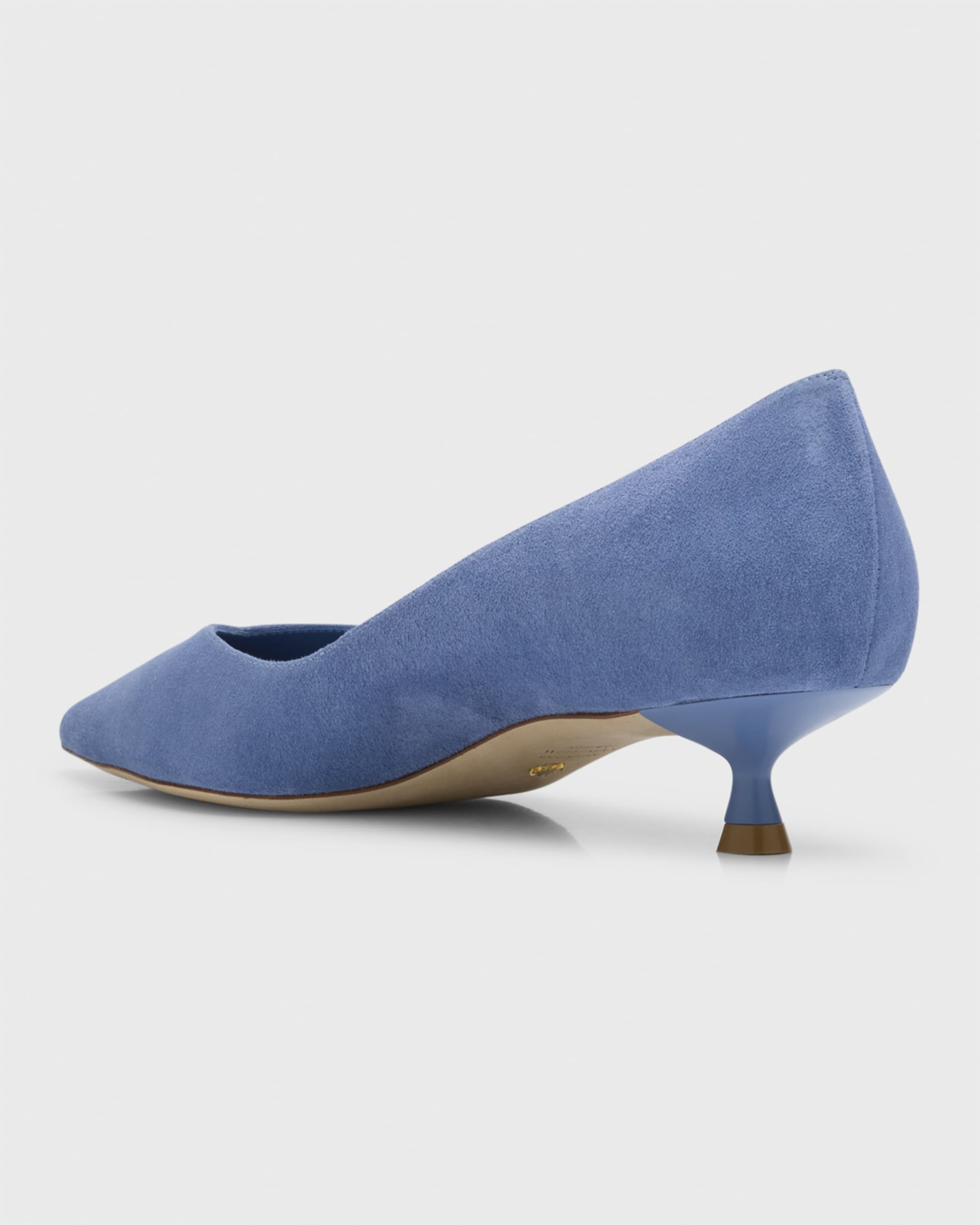 Eva Suede Kitten-Heel Pumps - 3