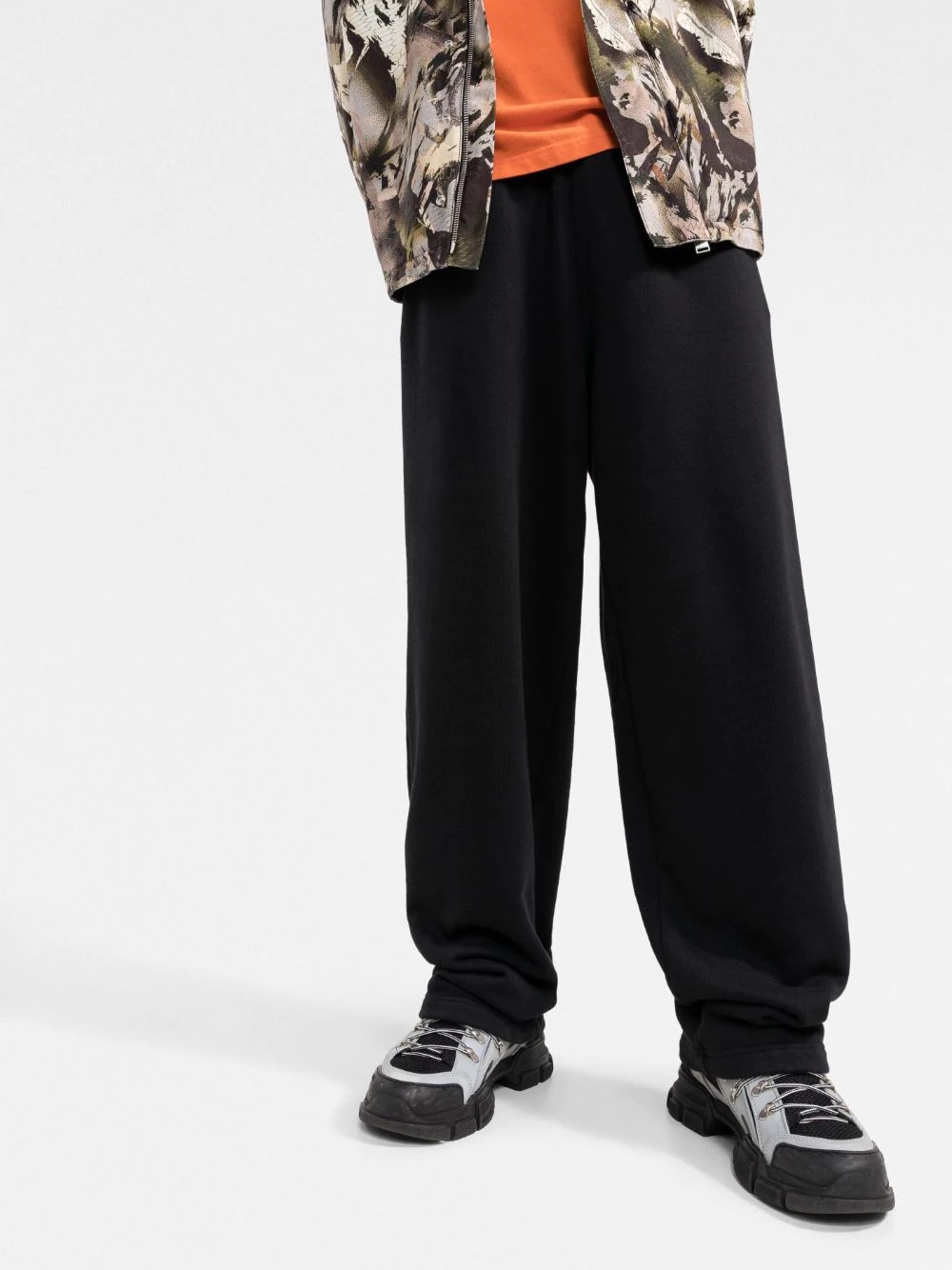 logo-tape wide-leg track pants - 3