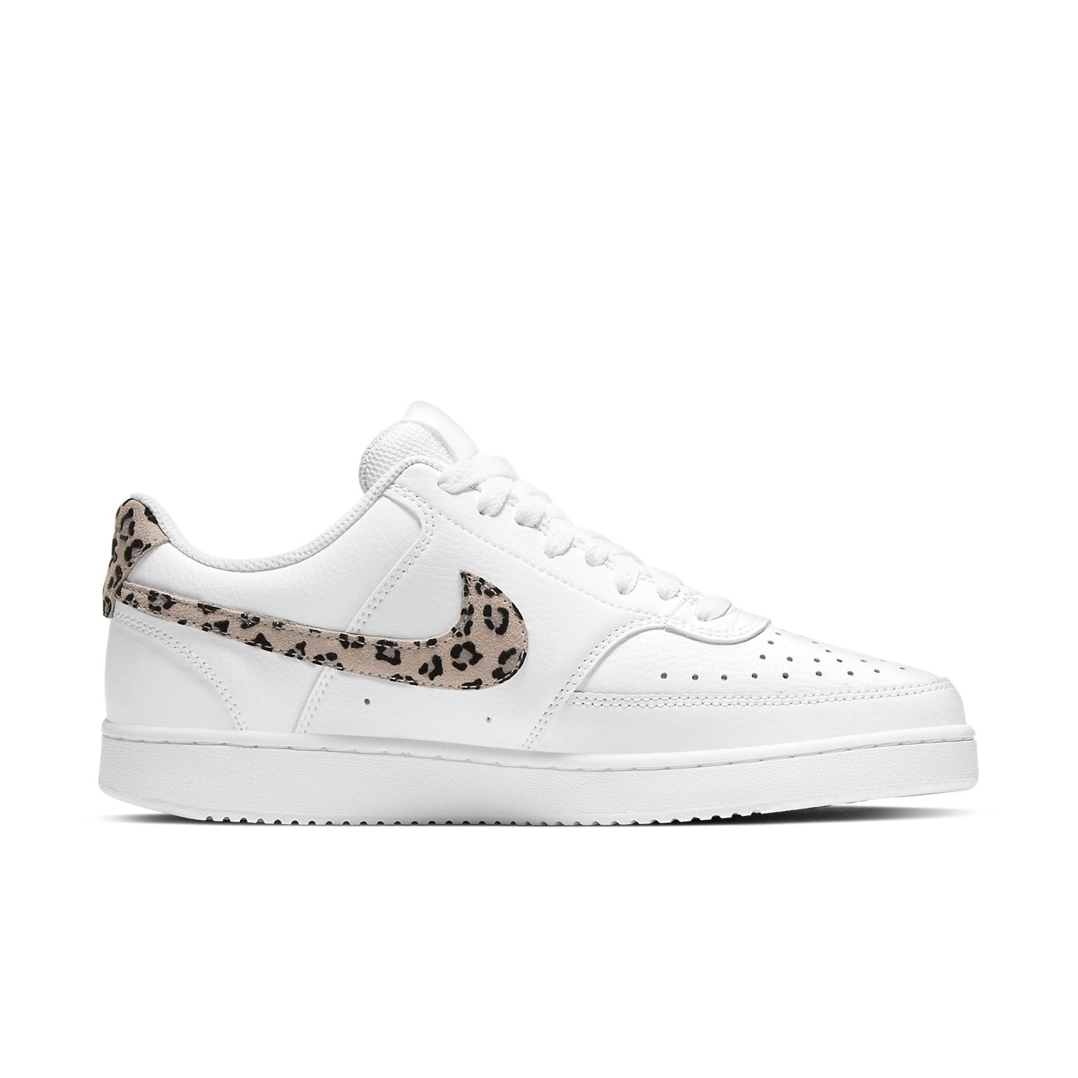 (WMNS) Nike Court Vision Low 'Leopard Swoosh - White' DD9665-100 - 2