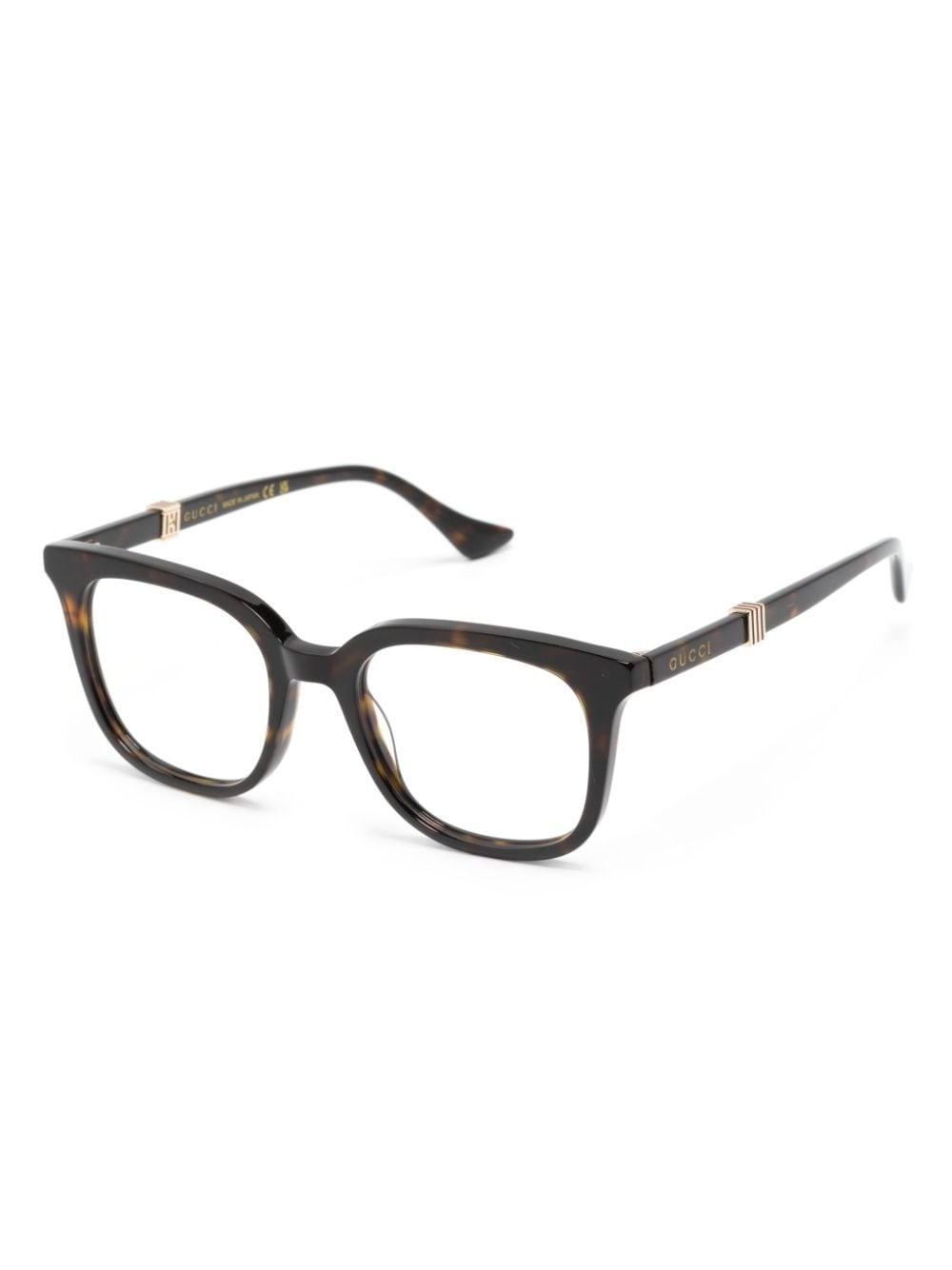 Web-stripe square-frame glasses - 2
