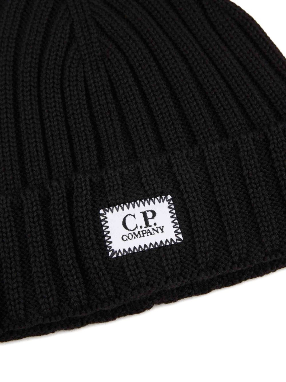 ribbed logo beanie hat - 3