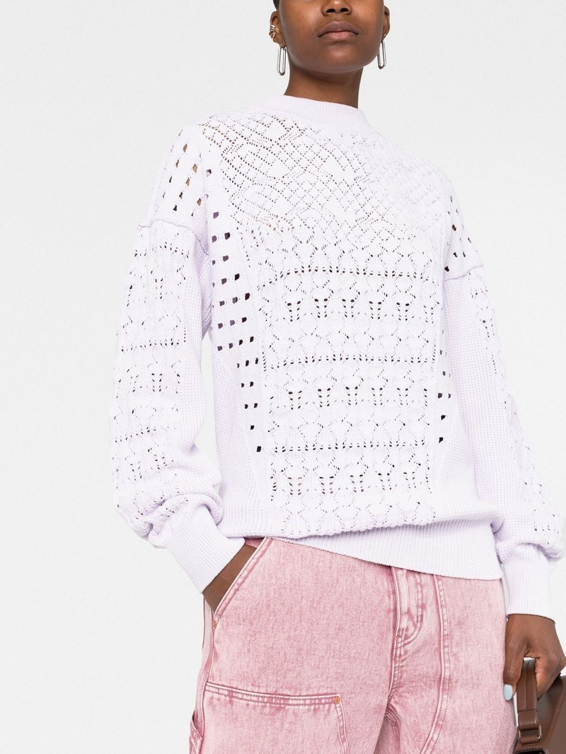 open-knit crew-neck jumper 5