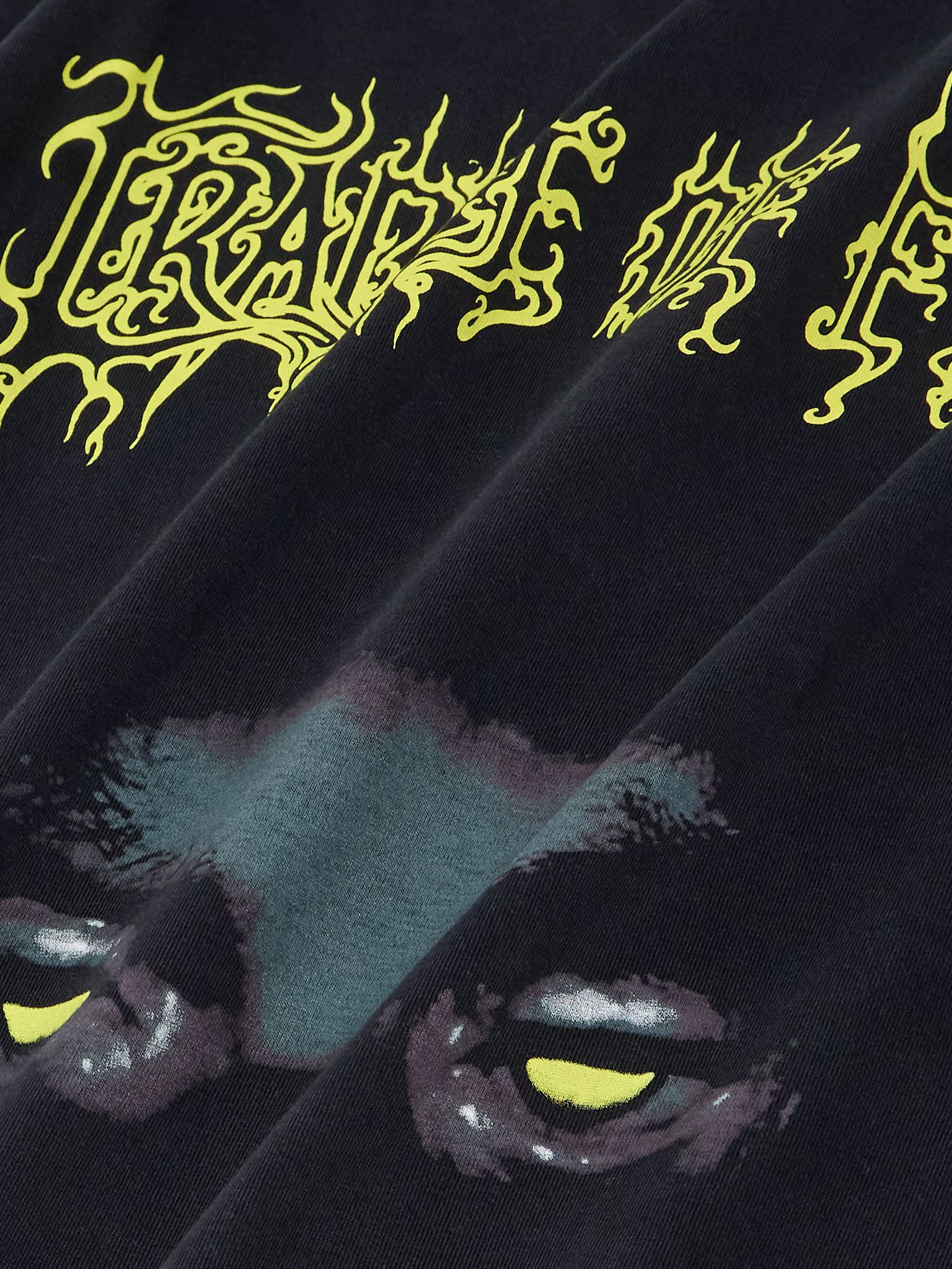 Oversized Printed Cotton-Jersey T-Shirt Black - 4