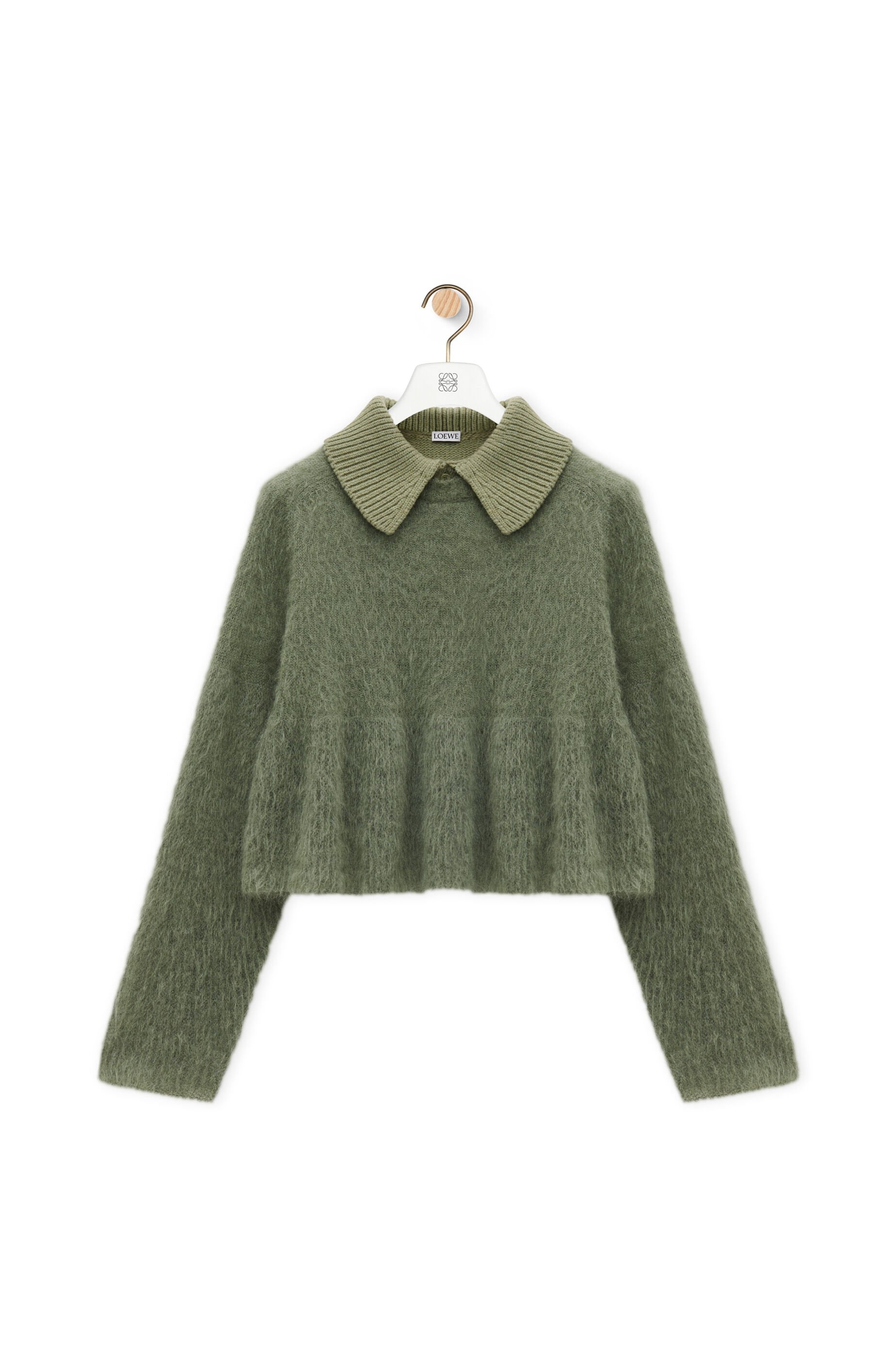 Polo sweater in mohair blend - 1