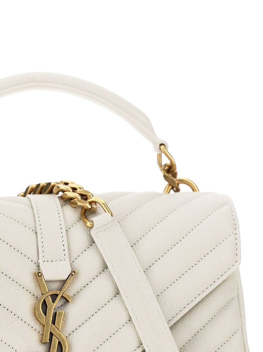 logo plaque quilted shoulder bag - 3