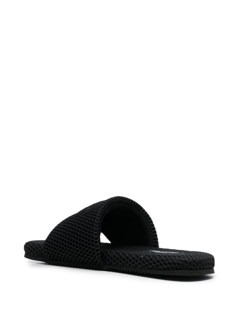 Harrison logo-embroidered mesh slides - 3