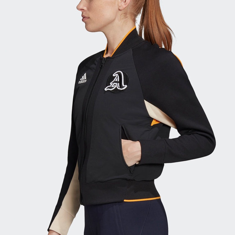 (WMNS) adidas Sports Stylish Long Sleeves Jacket Black EA0422 - 4