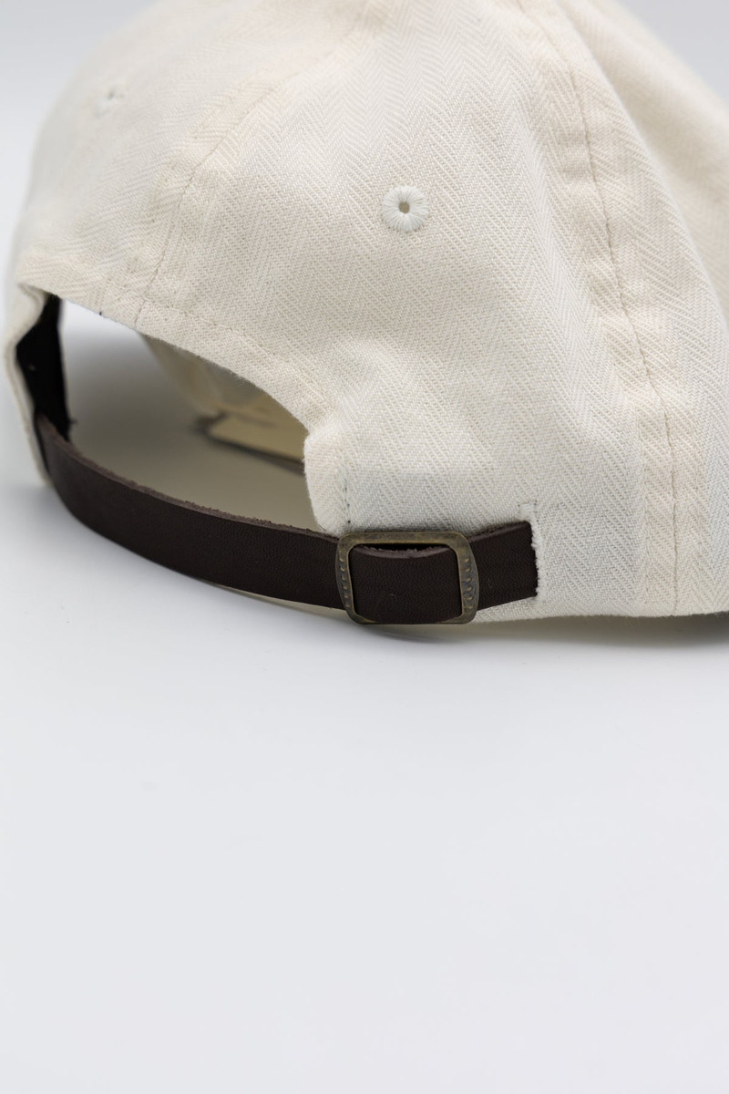 6 Panel Herringbone Cap - Ivory 5