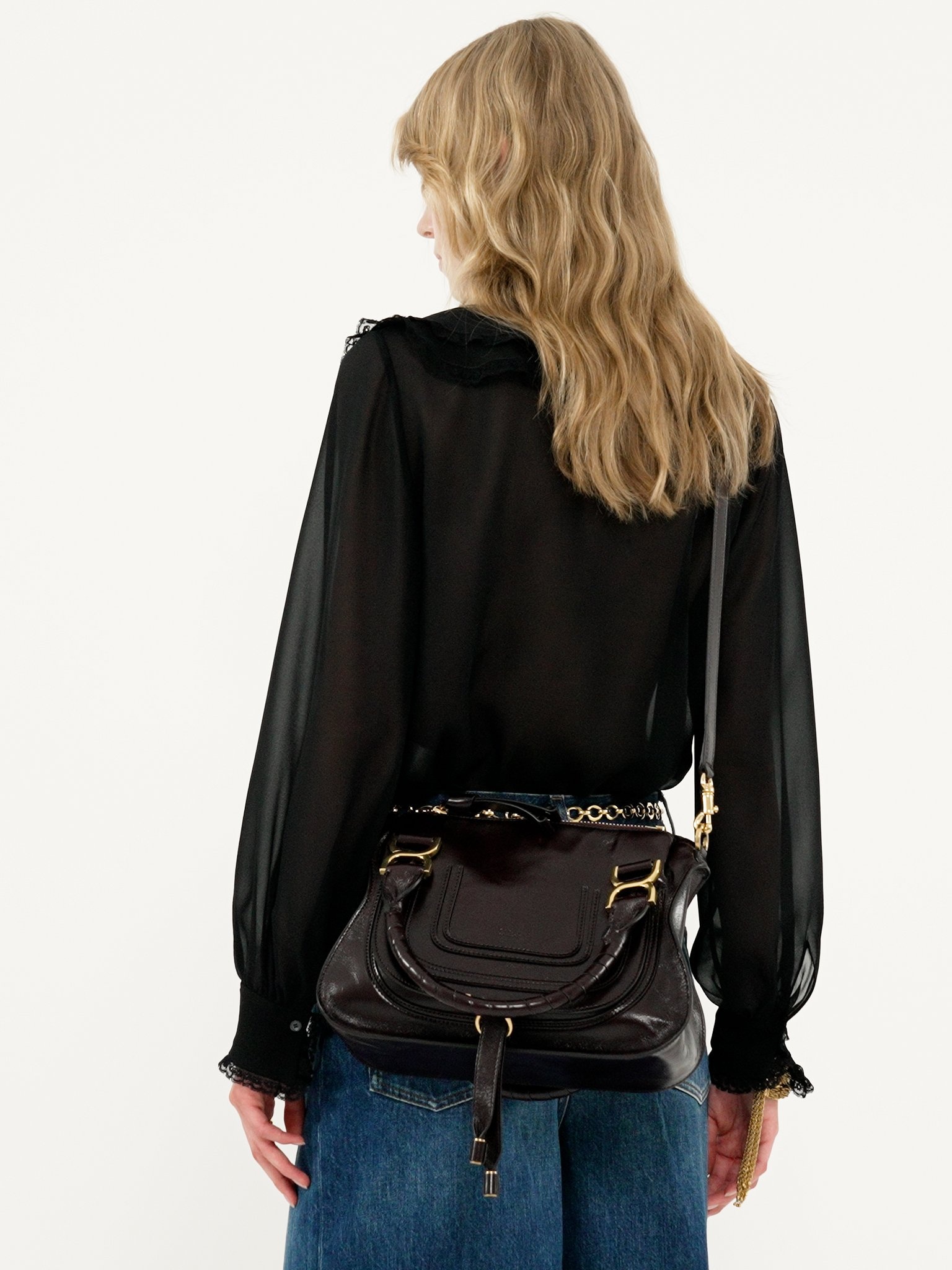 SMALL MARCIE BAG IN SHINY LEATHER - 4