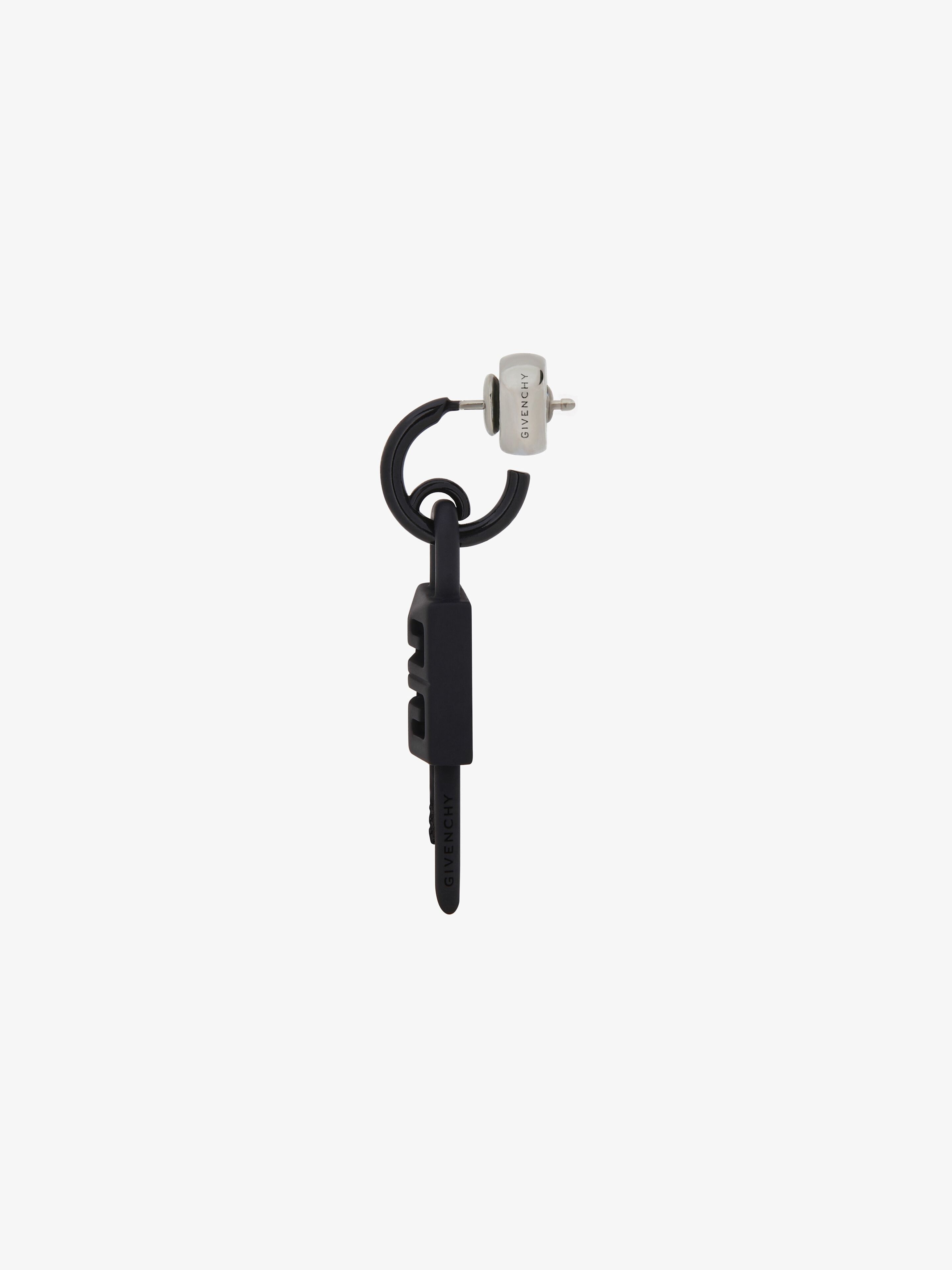 LOCK EARRING IN ENAMELLED METAL 5