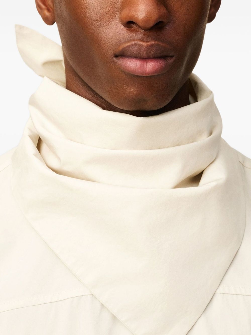 bandana-collar midi shirt - 6