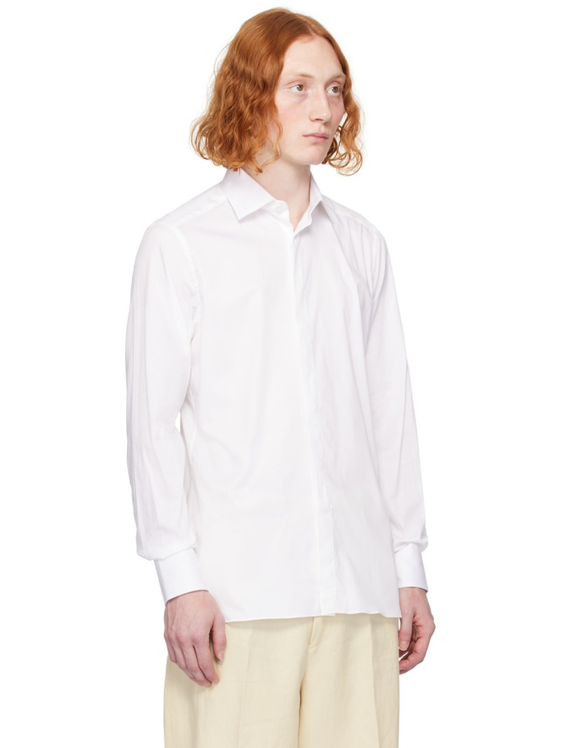 ZEGNA White Spread Collar Shirt outlook