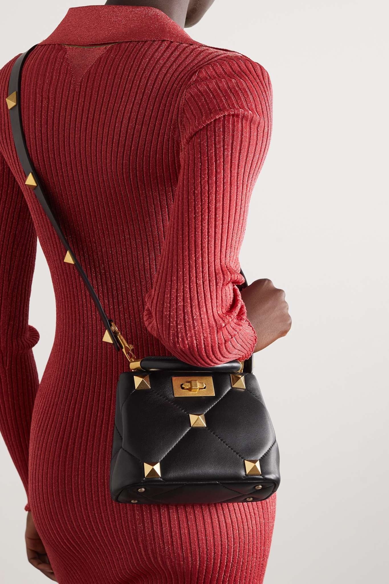 Valentino Garavani Roman Stud mini quilted leather tote - 6