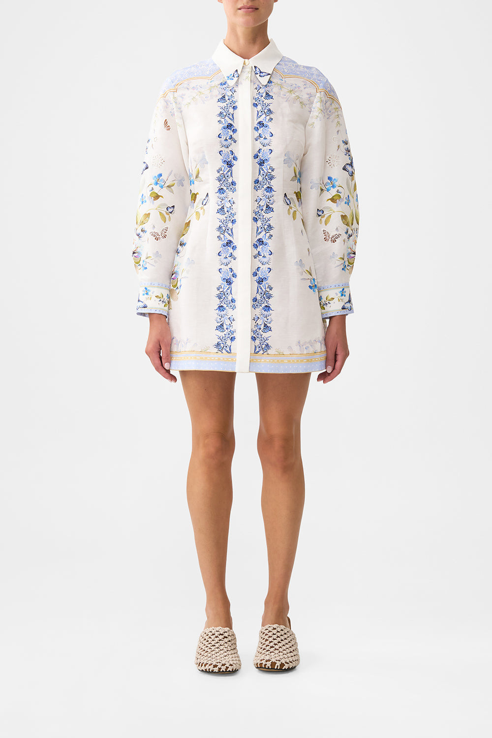 SHIRT DRESS WITH A LINE SKIRT - 2