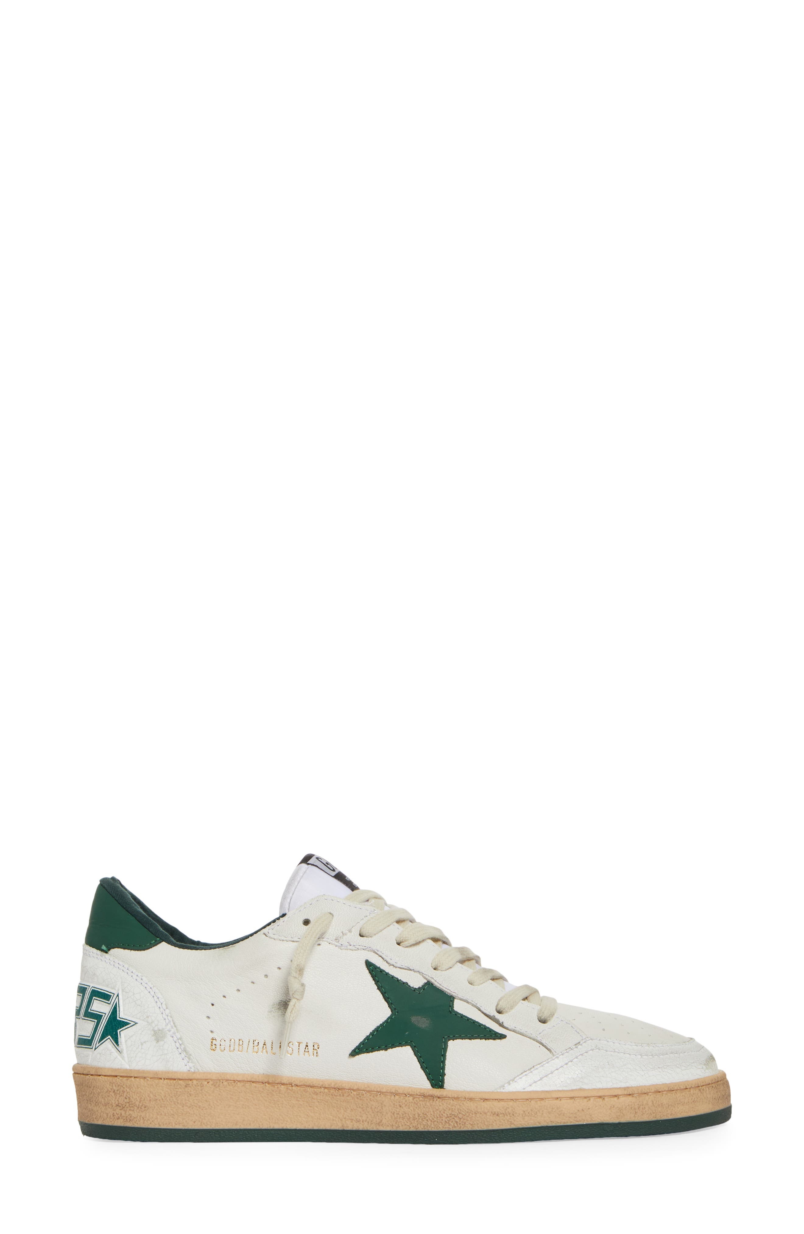 Golden Goose Ball Star Sneaker in White/Green at Nordstrom - 3