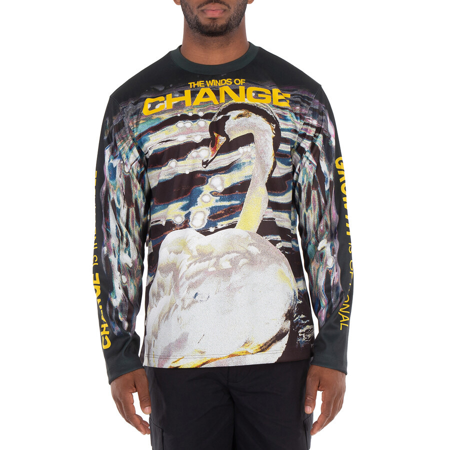 Burberry Swan-Print Long-Sleeved T-Shirt - 3