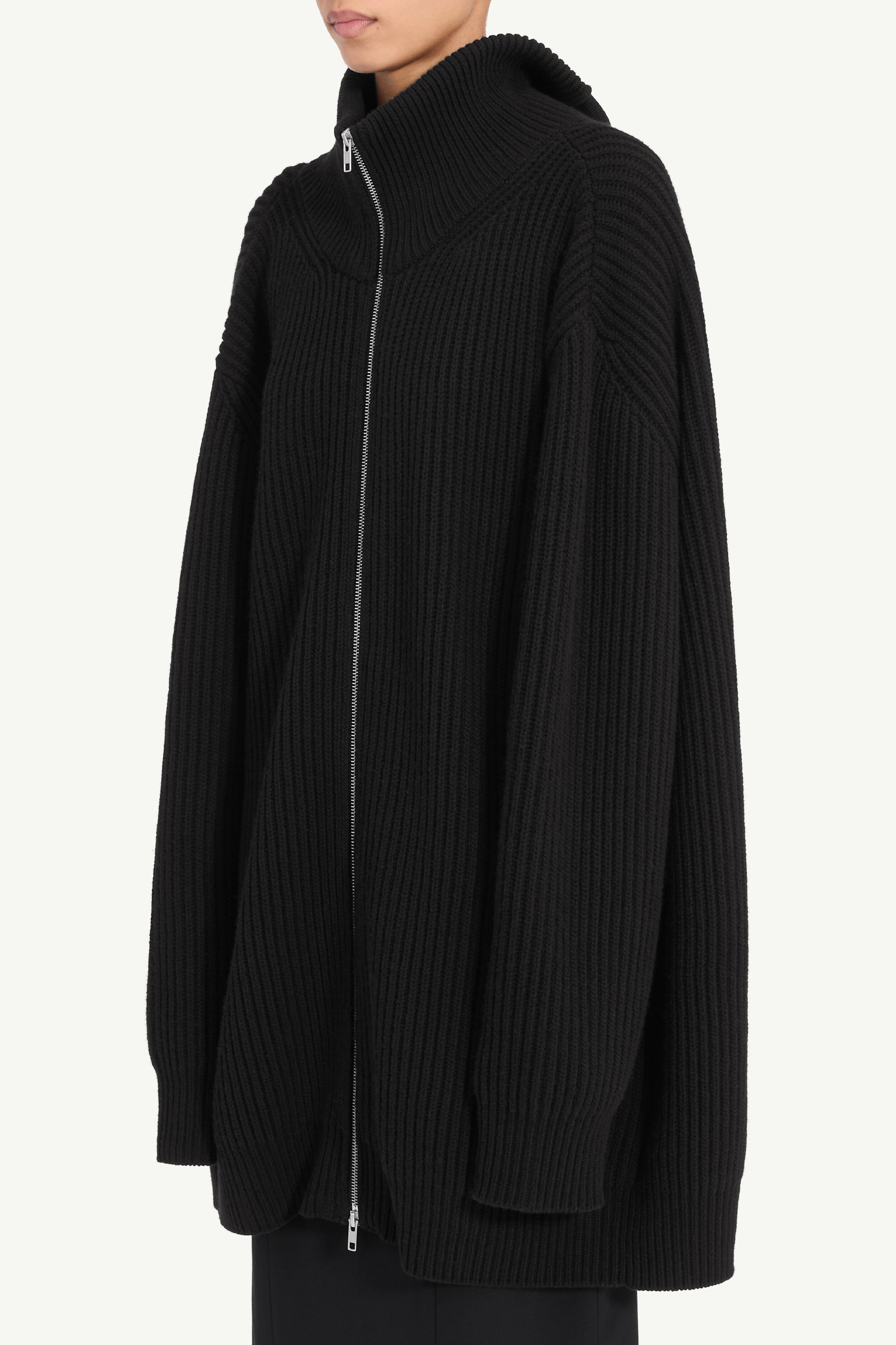 Ribbed knit cardigan dress - 5
