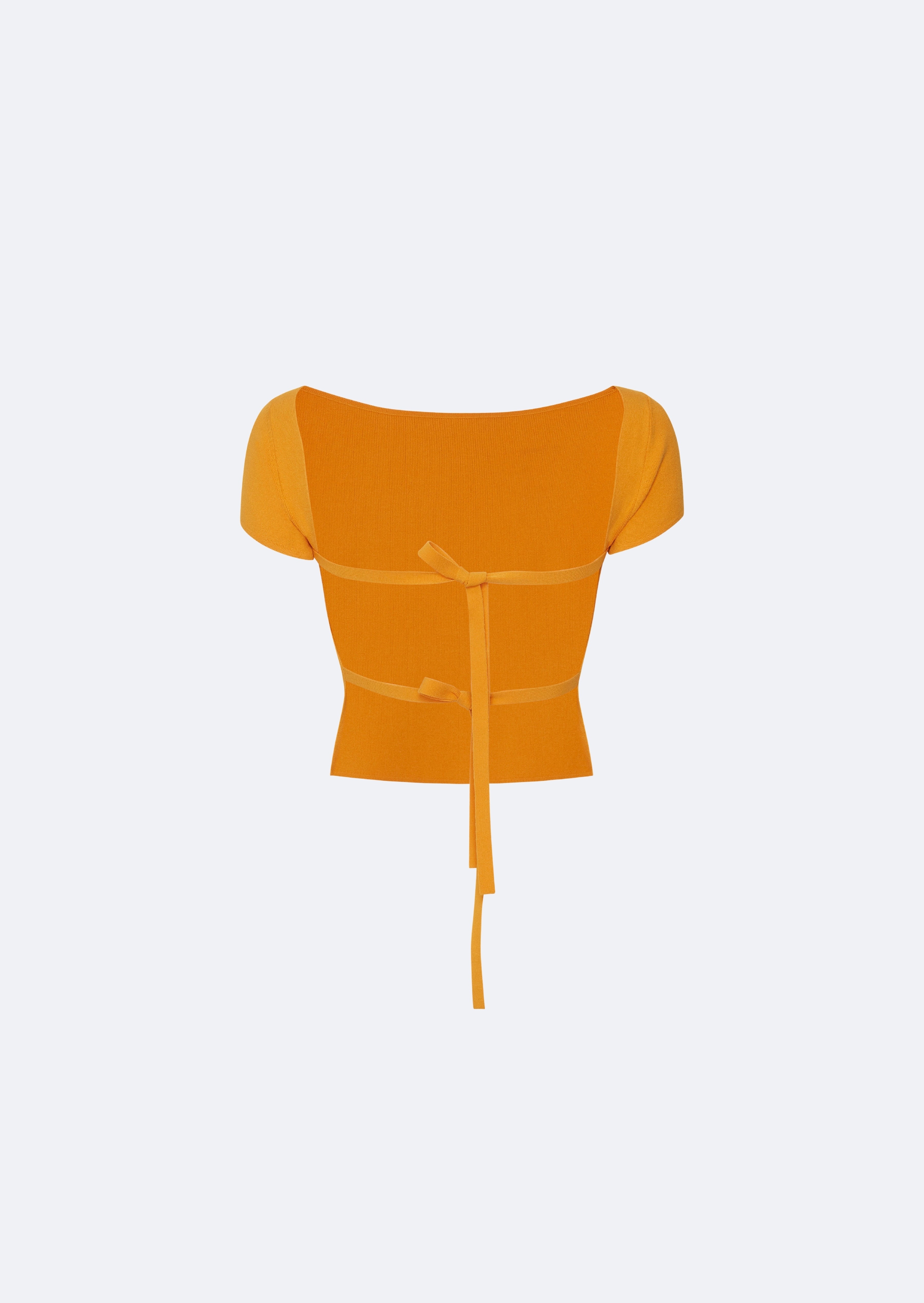 Boat Neck Tie Back Top - 2