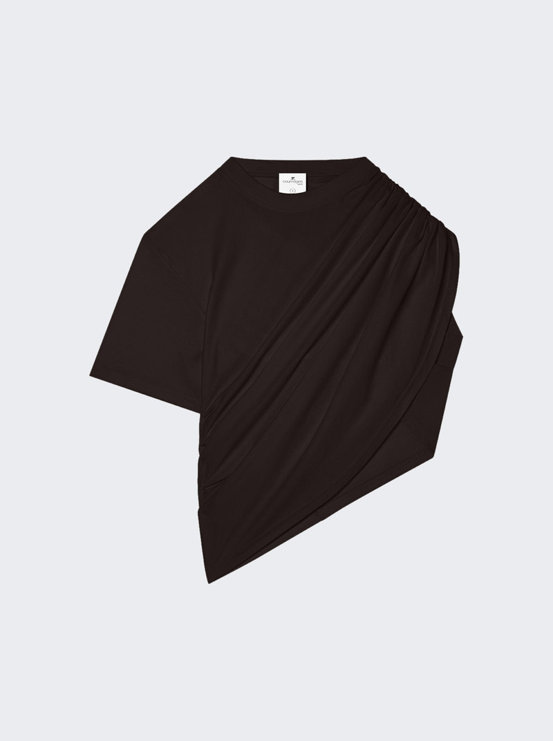 Asymmetrical Twist Tee Black 1