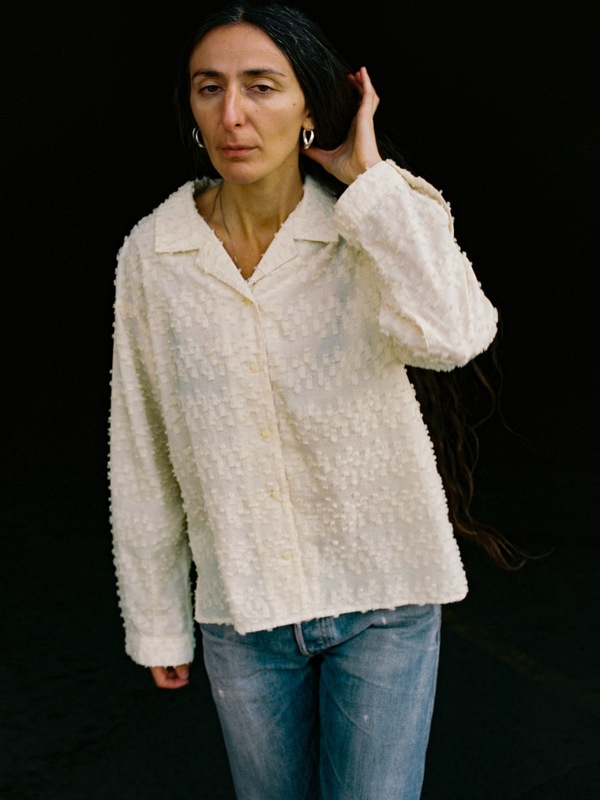 Juni Fringe Shirt Offwhite - 2