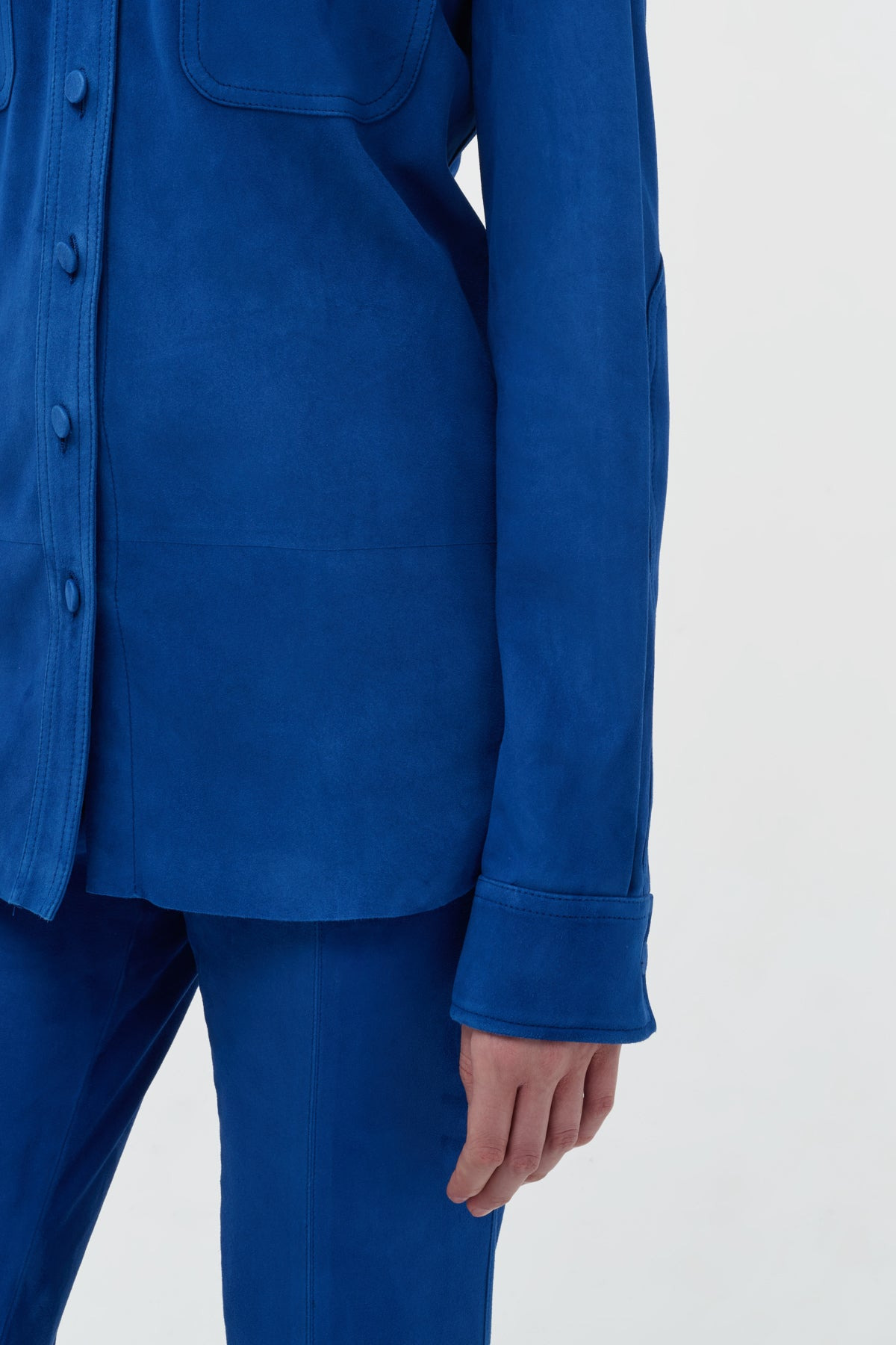 John Austin Shirt in Cobalt Suede - 7