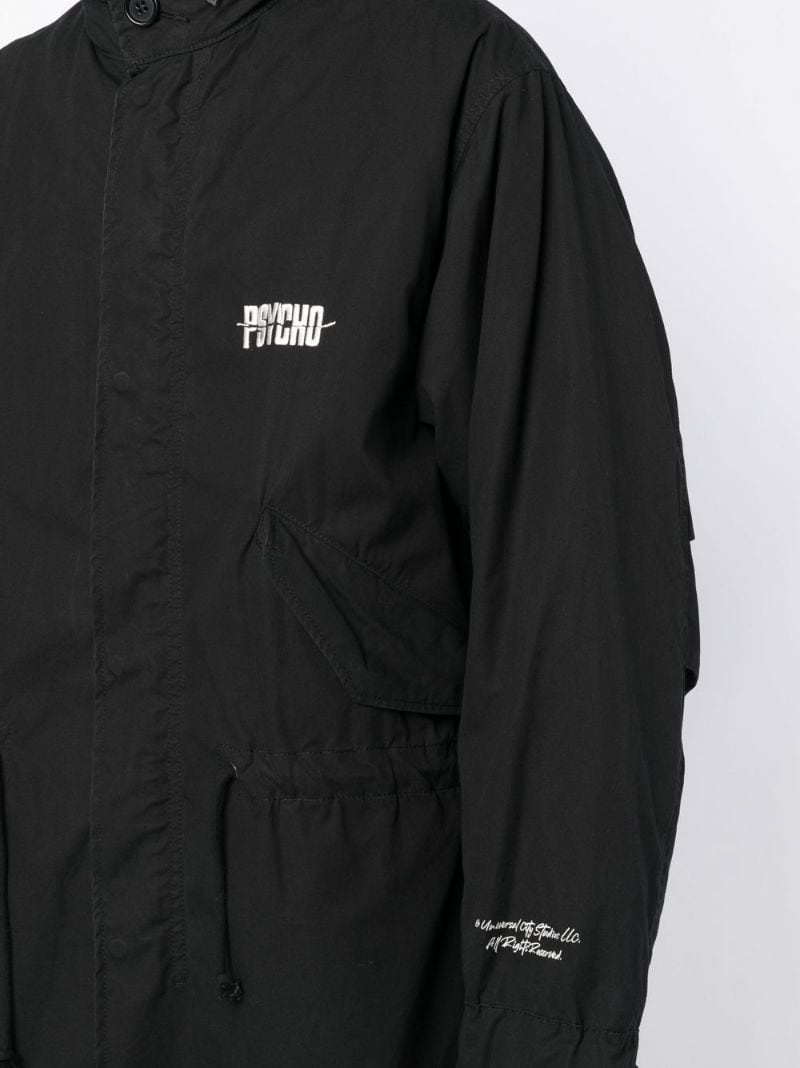x Psycho graphic-patch coat - 5