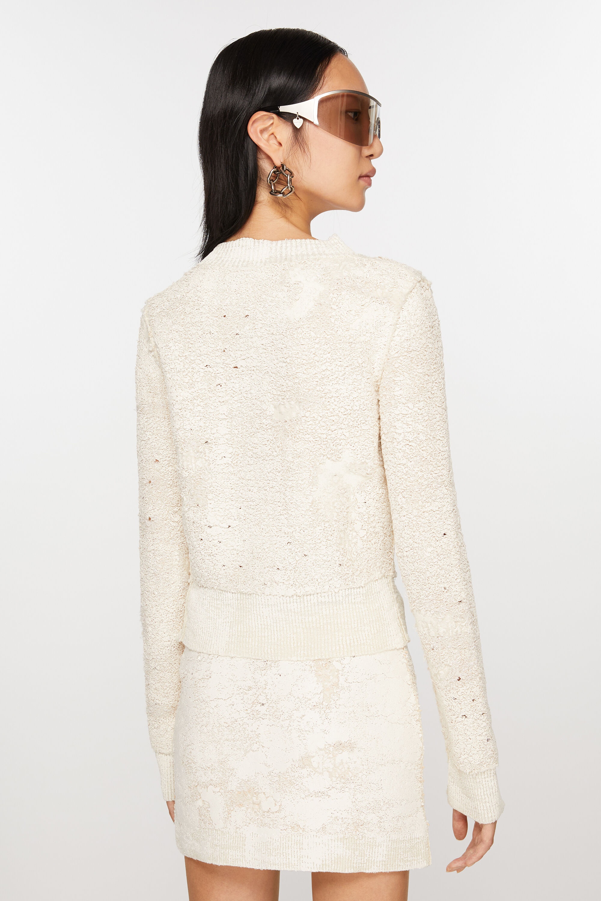 Cardigan asymmetric button-up - Off white - 3