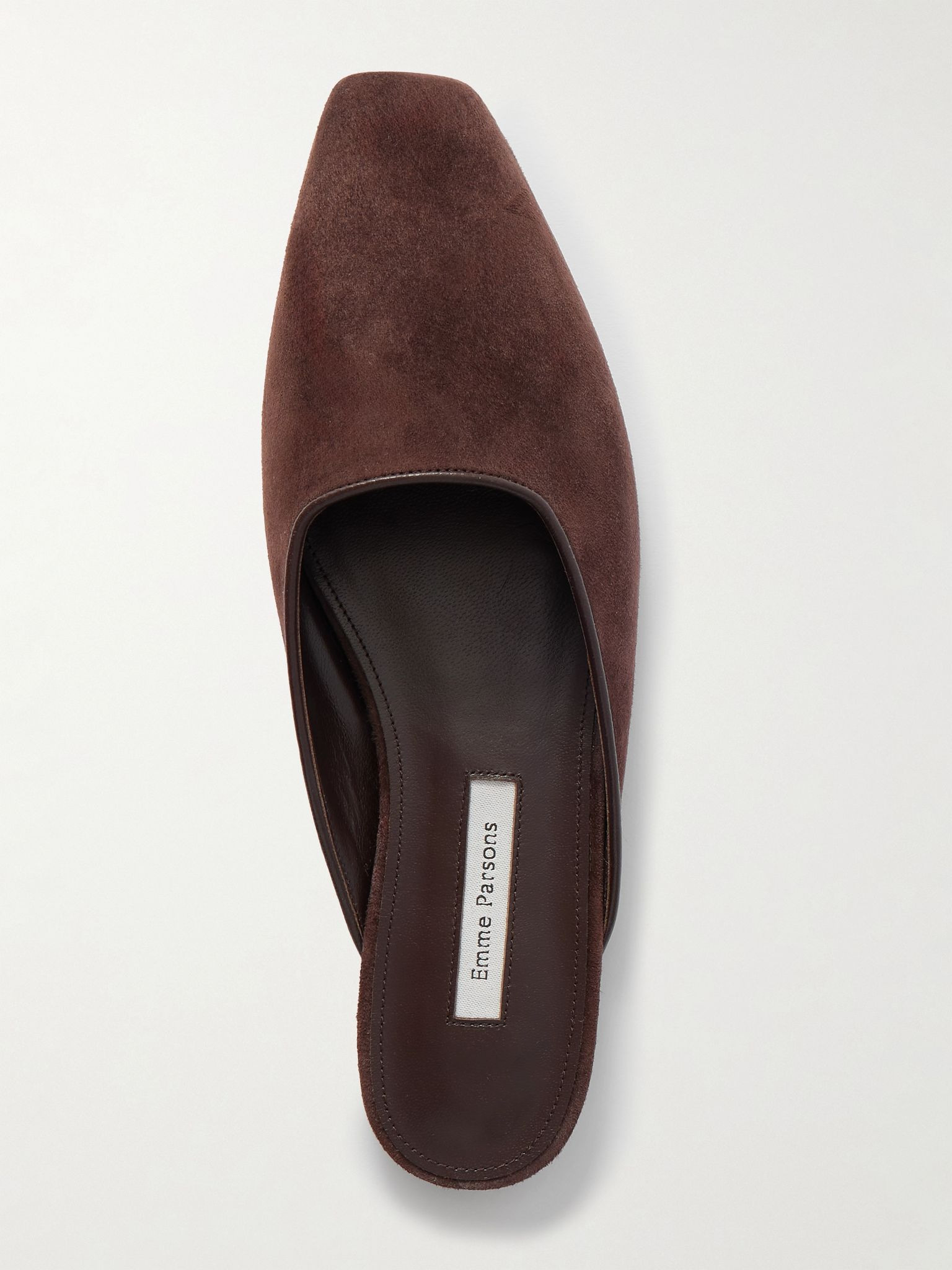 Suede mules Chocolate - 5
