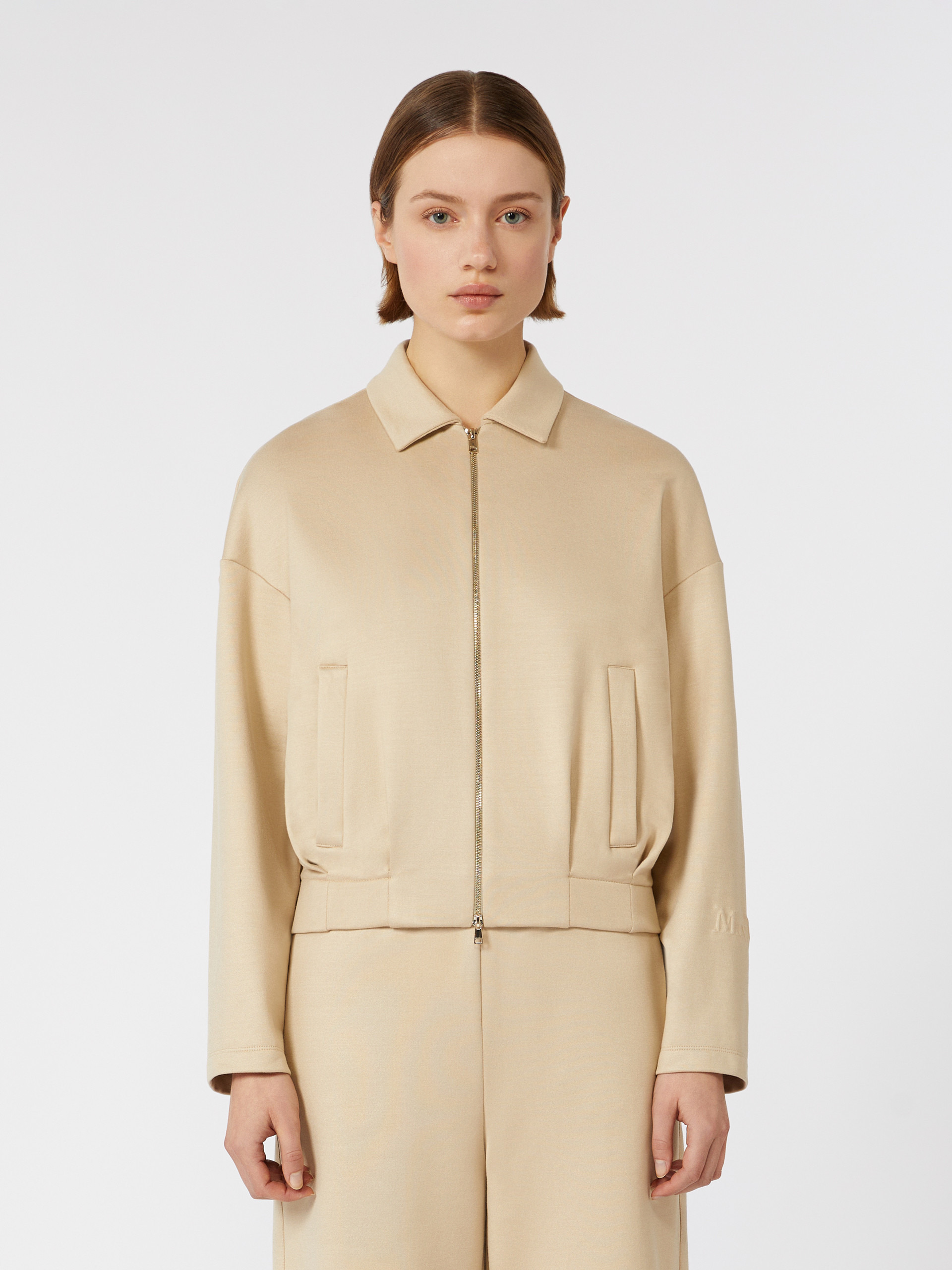 ARGENTA Silk and cotton cropped sweatshirt - 3