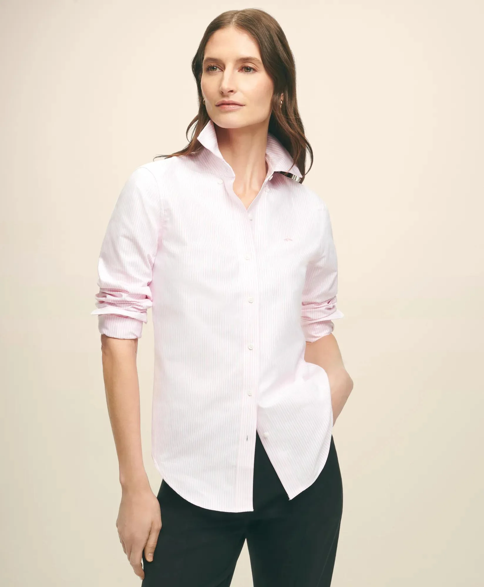 Classic-Fit Cotton Oxford Stripe Shirt - 1