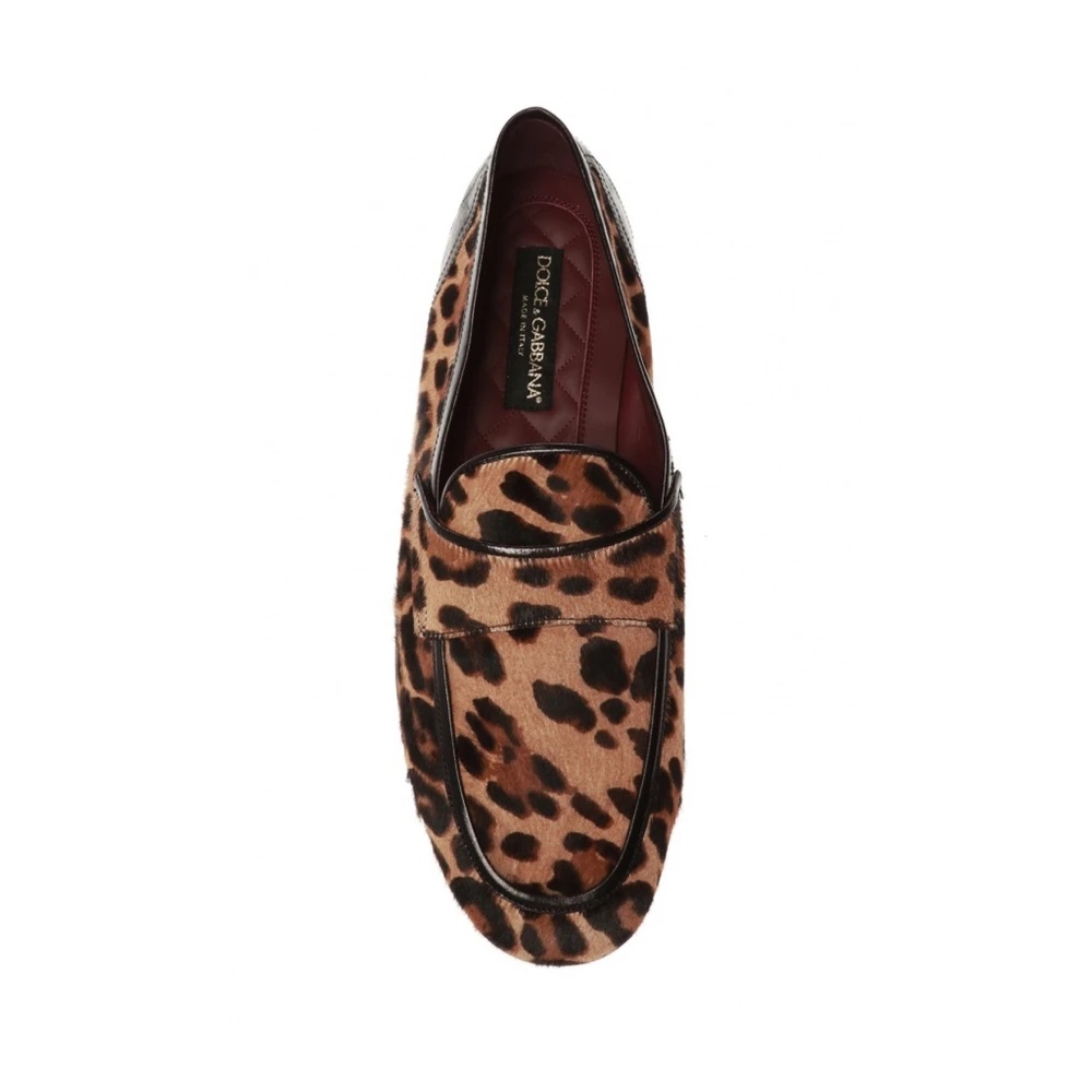 LEOPARD PRINT PONY HAIR LOAFERS - 3