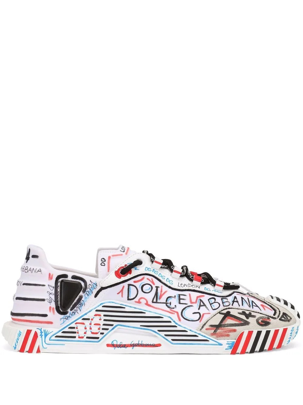 graffiti logo print sneakers - 1