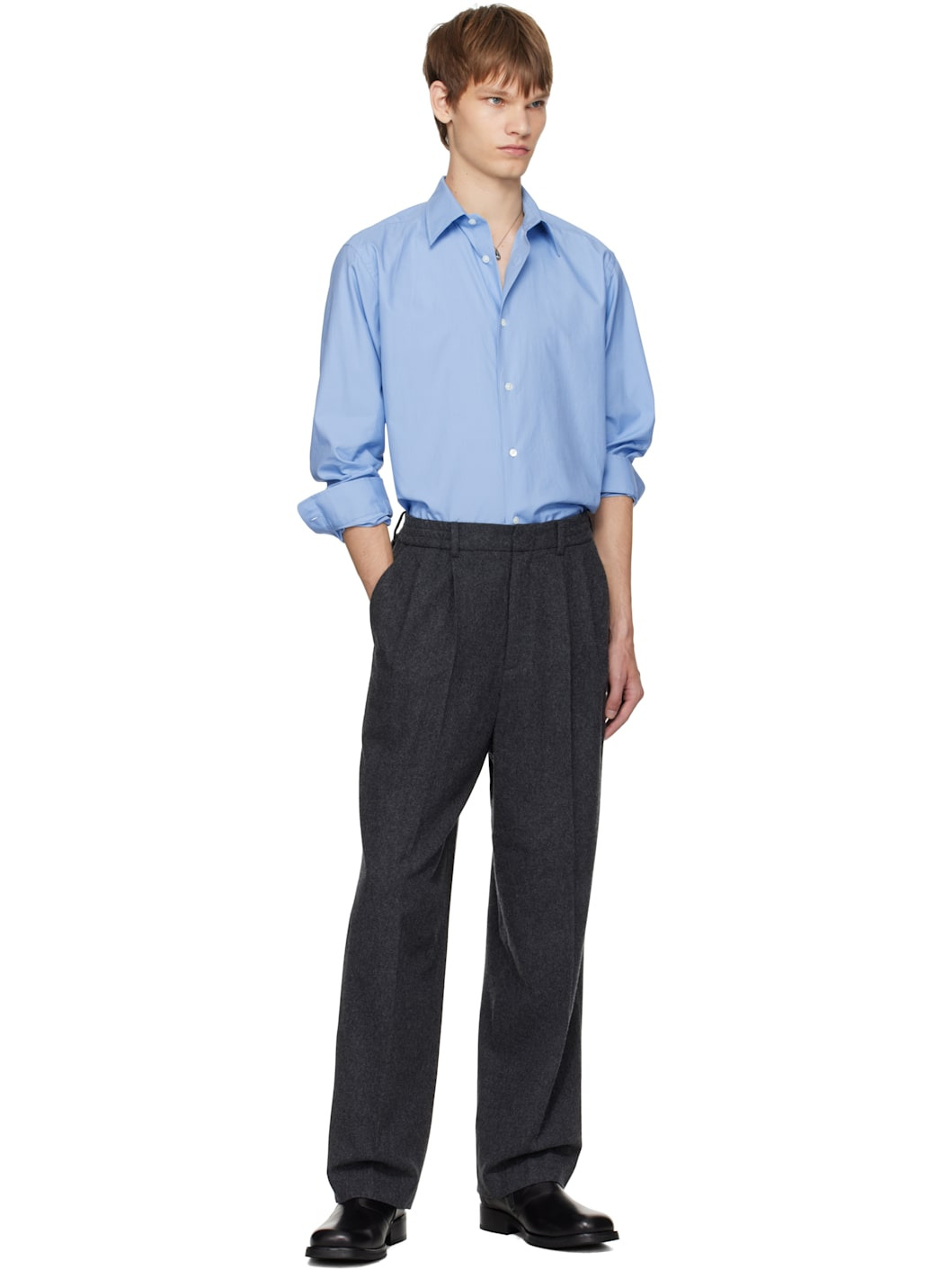 Blue Washed Finx Twill Shirt - 5