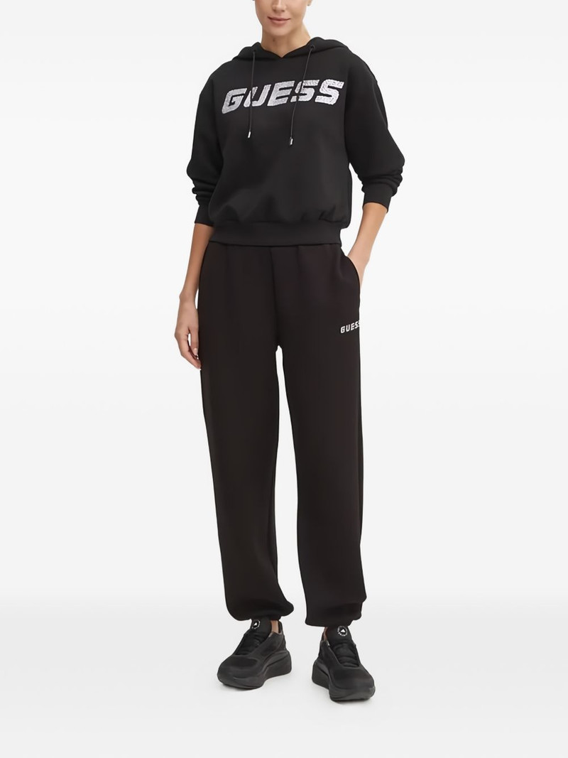 GUESS USA rhinestone logo trousers outlook