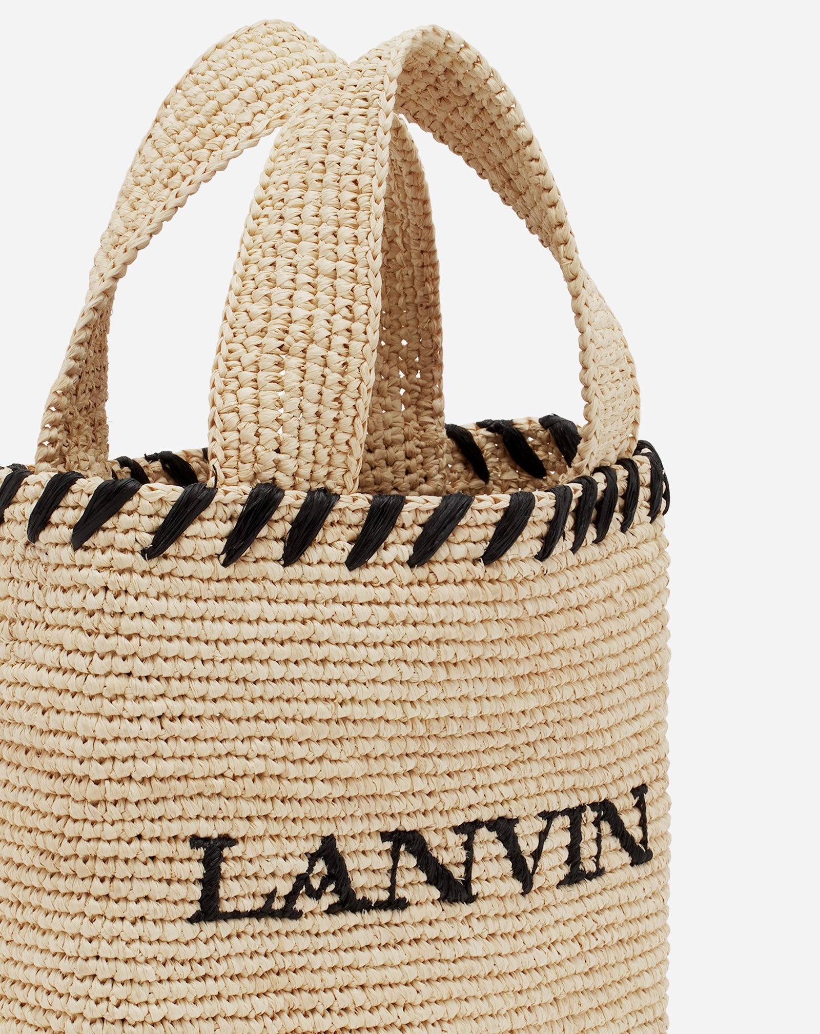 LANVIN NANO RAFFIA TOTE BAG - 5