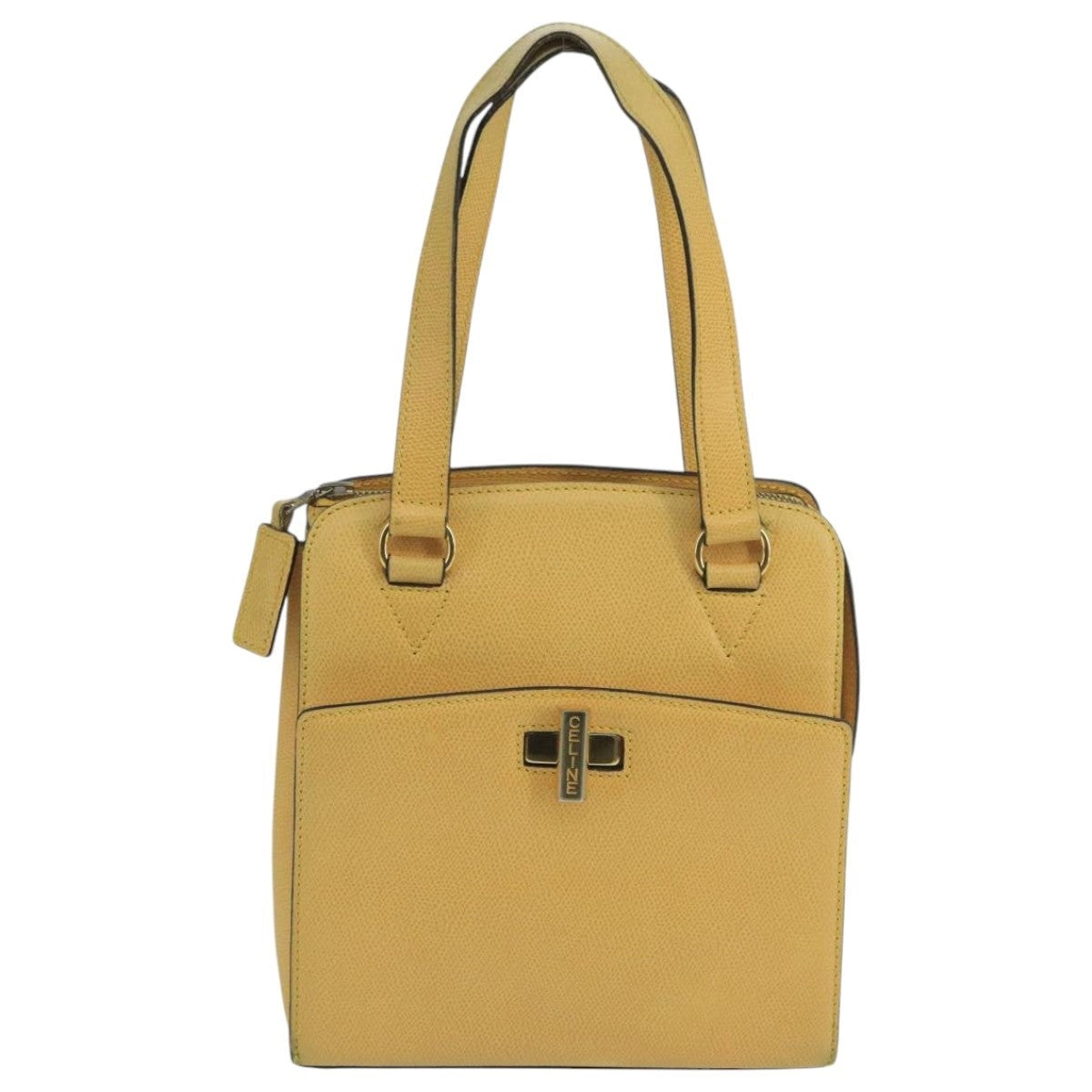 CELINE Hand Bag Leather Yellow Gold - 2