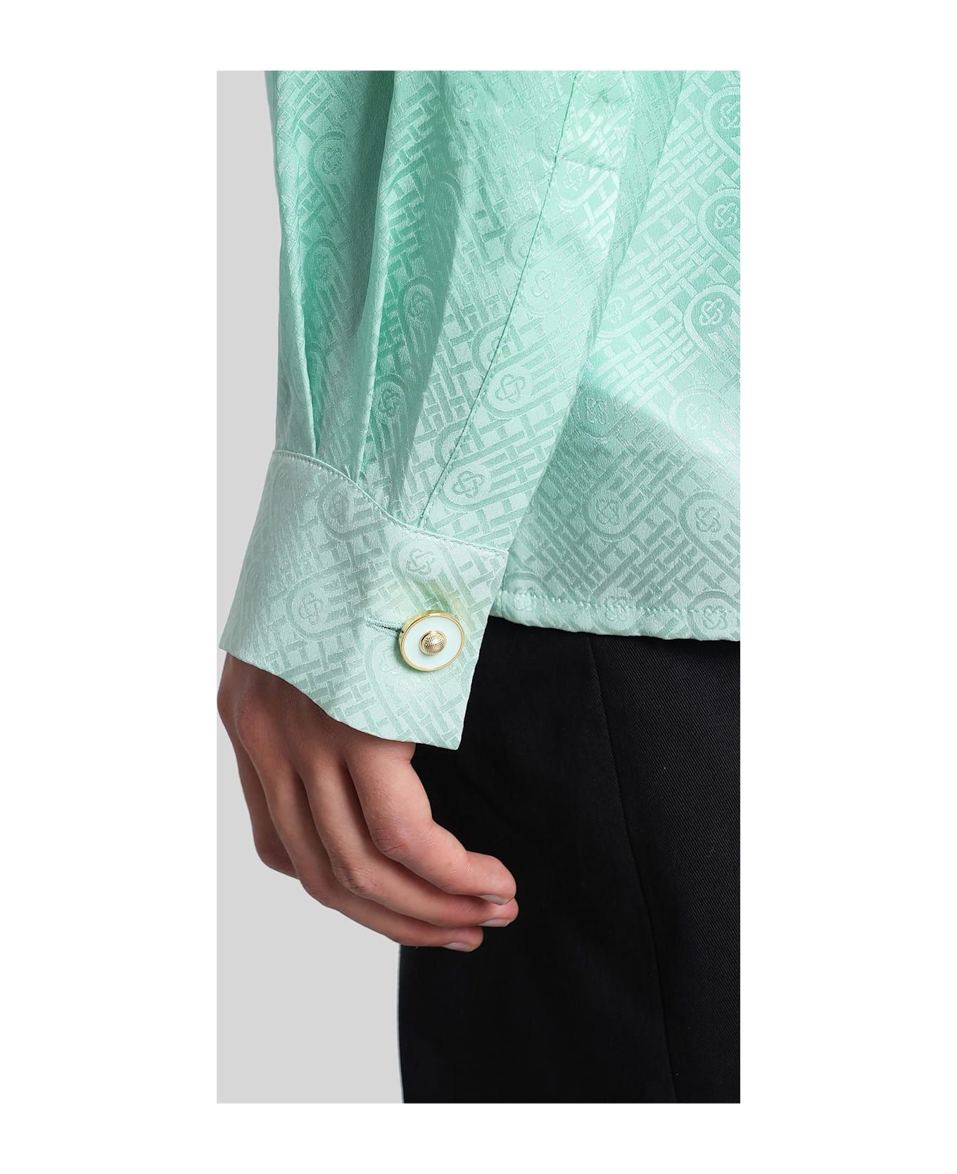 Shirt In Black Silk - 5