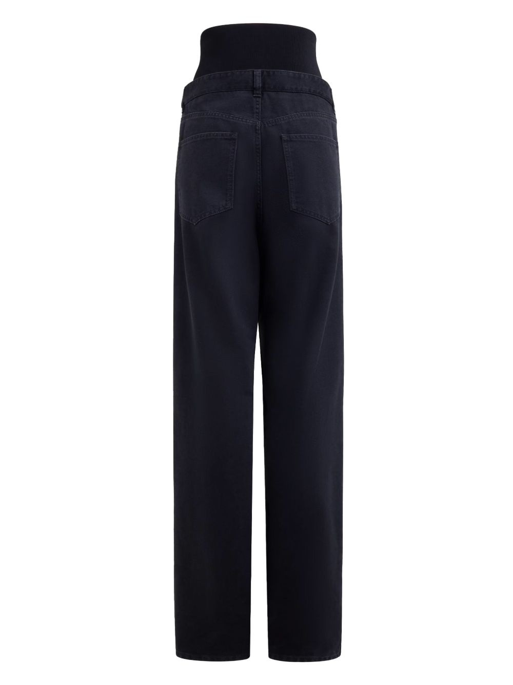 knitted-panel jeans - 2